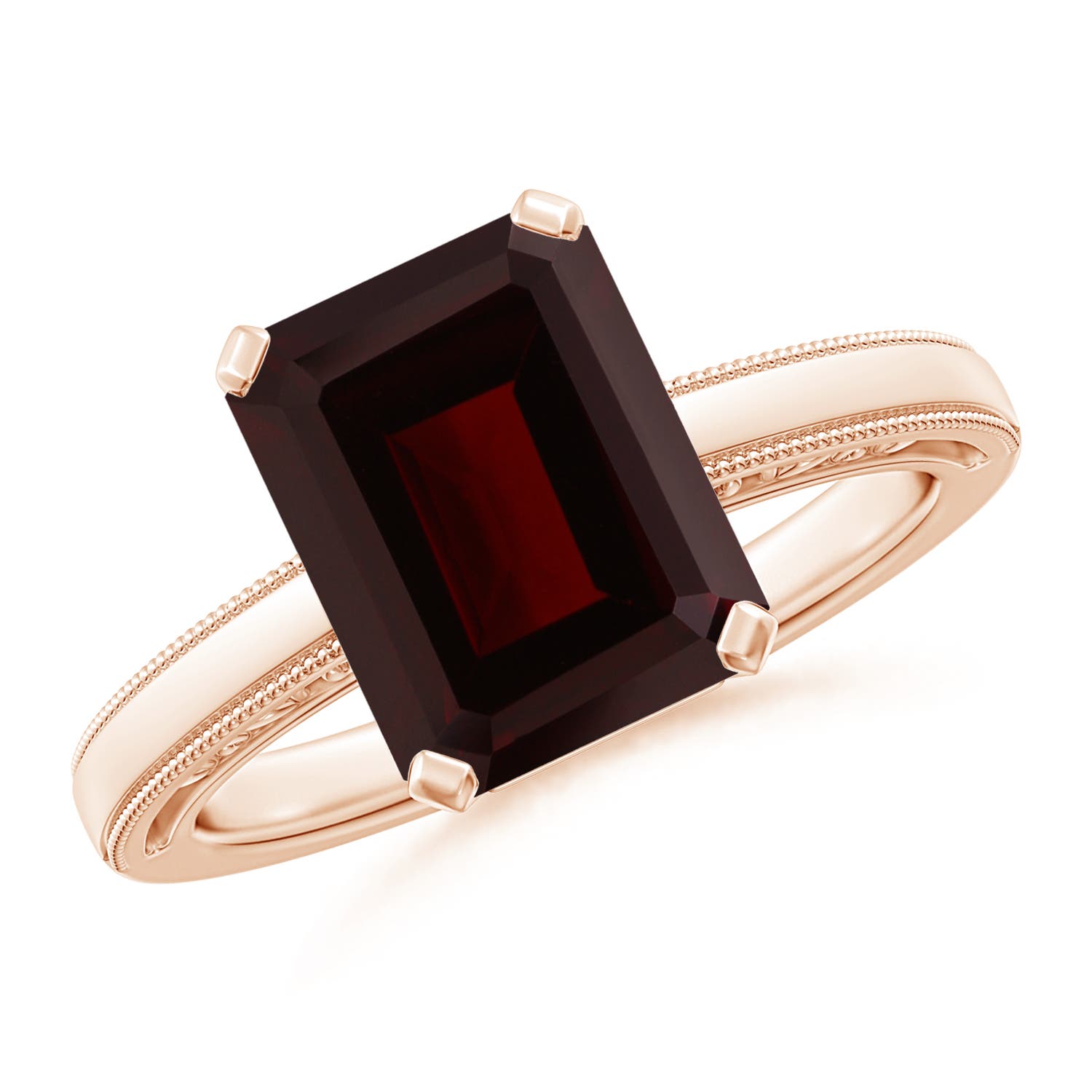 A - Garnet / 4 CT / 14 KT Rose Gold