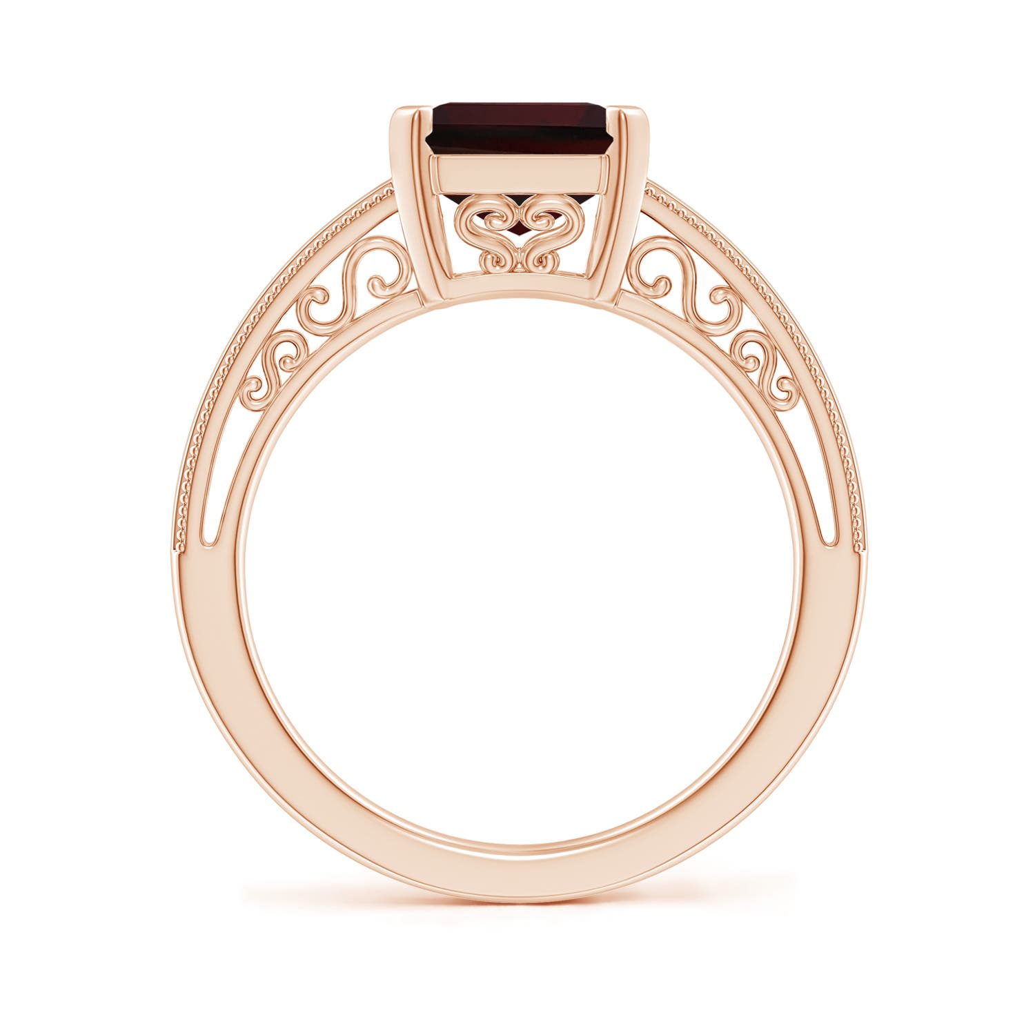 A - Garnet / 4 CT / 14 KT Rose Gold