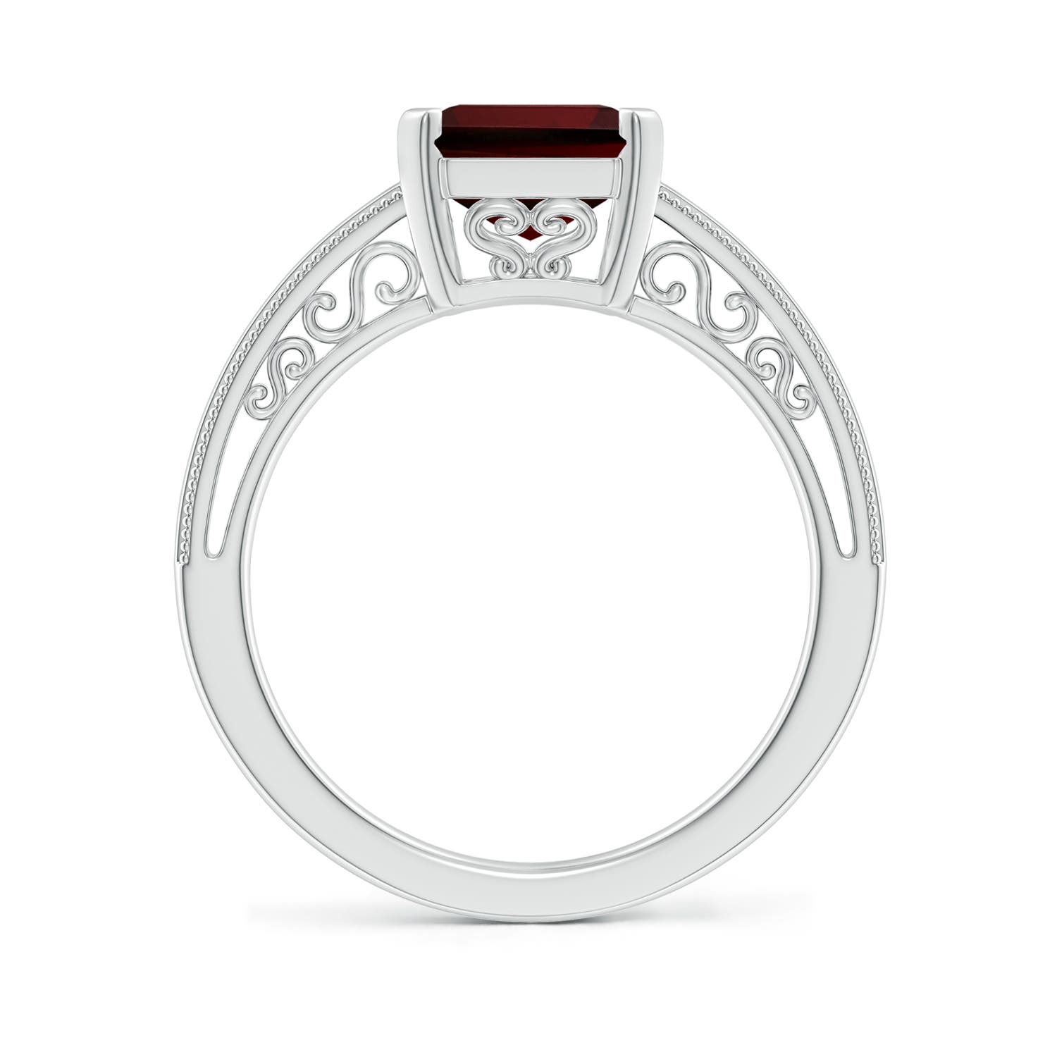 AA - Garnet / 4 CT / 14 KT White Gold