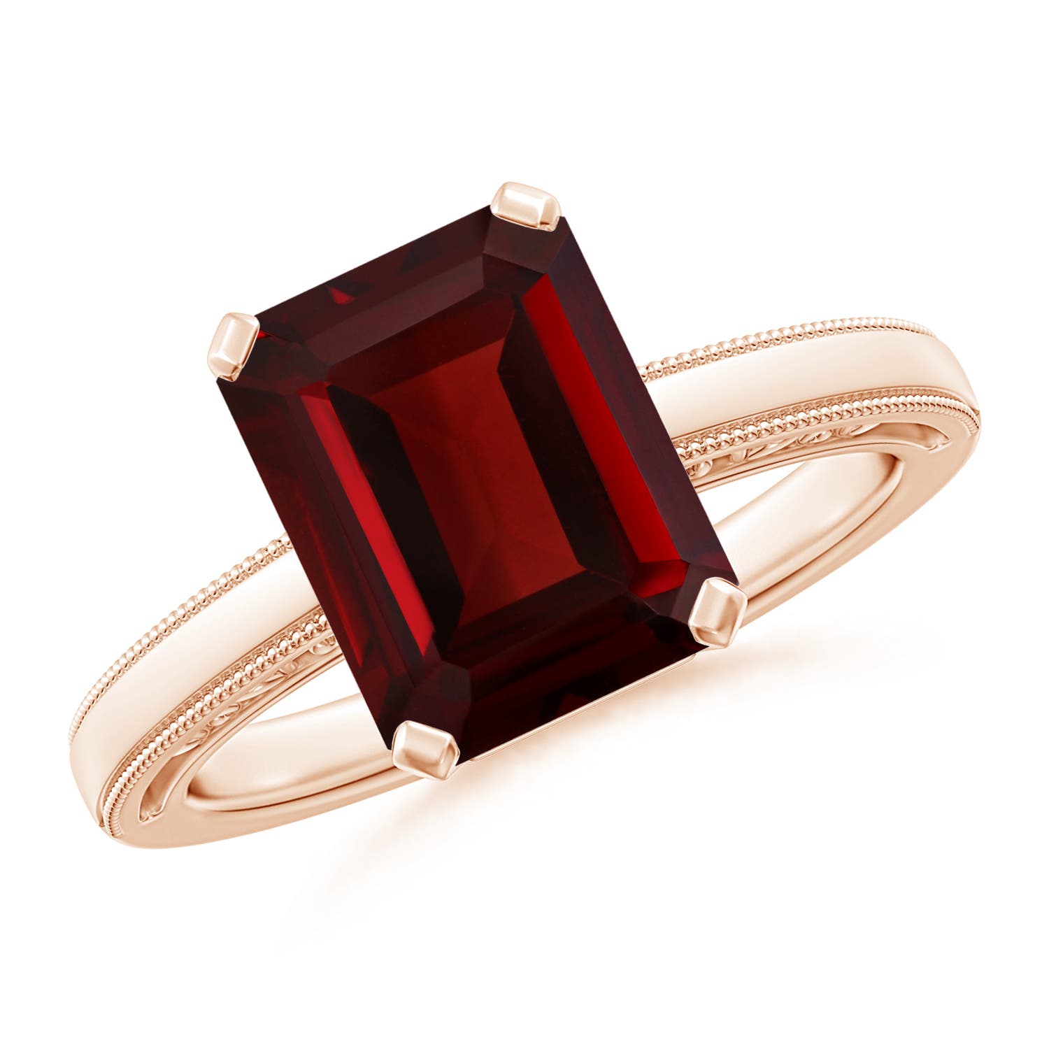 AAA - Garnet / 4 CT / 14 KT Rose Gold