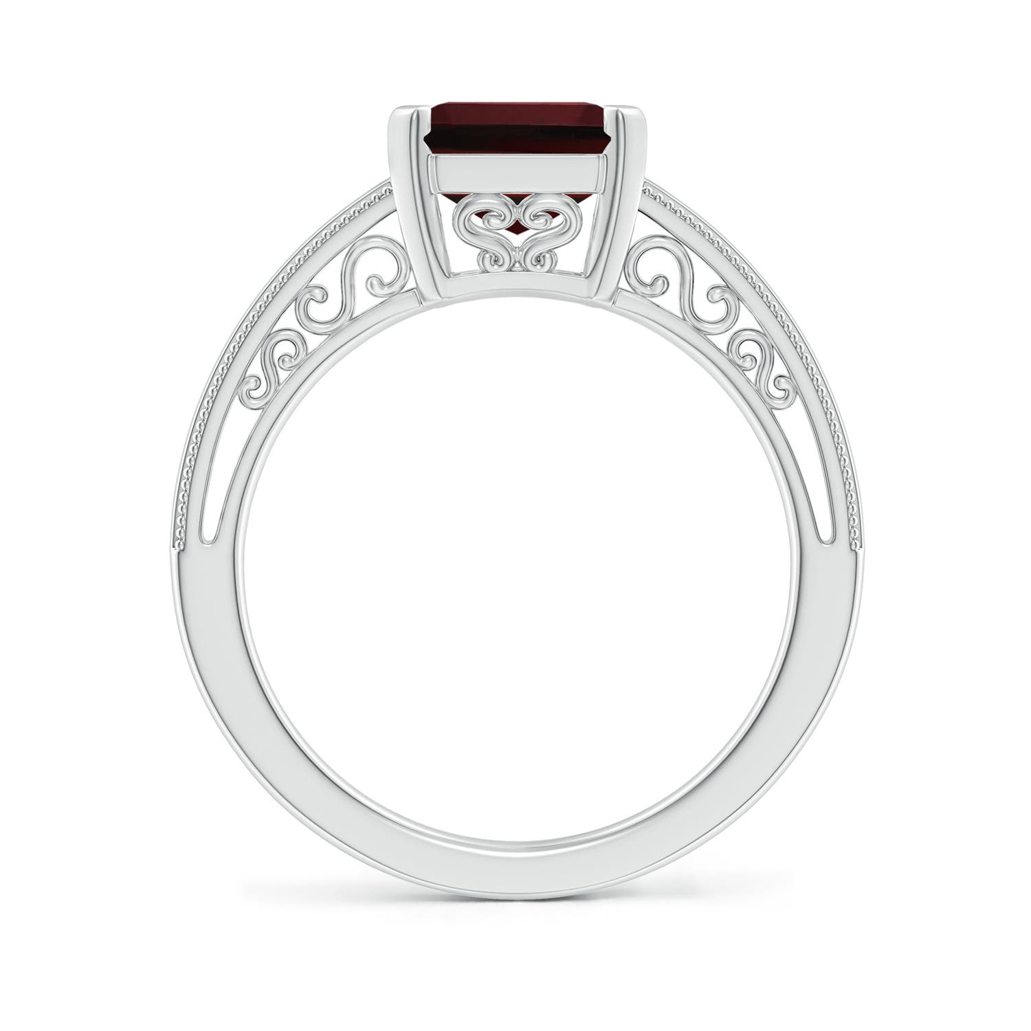 AAA - Garnet / 4 CT / 14 KT White Gold