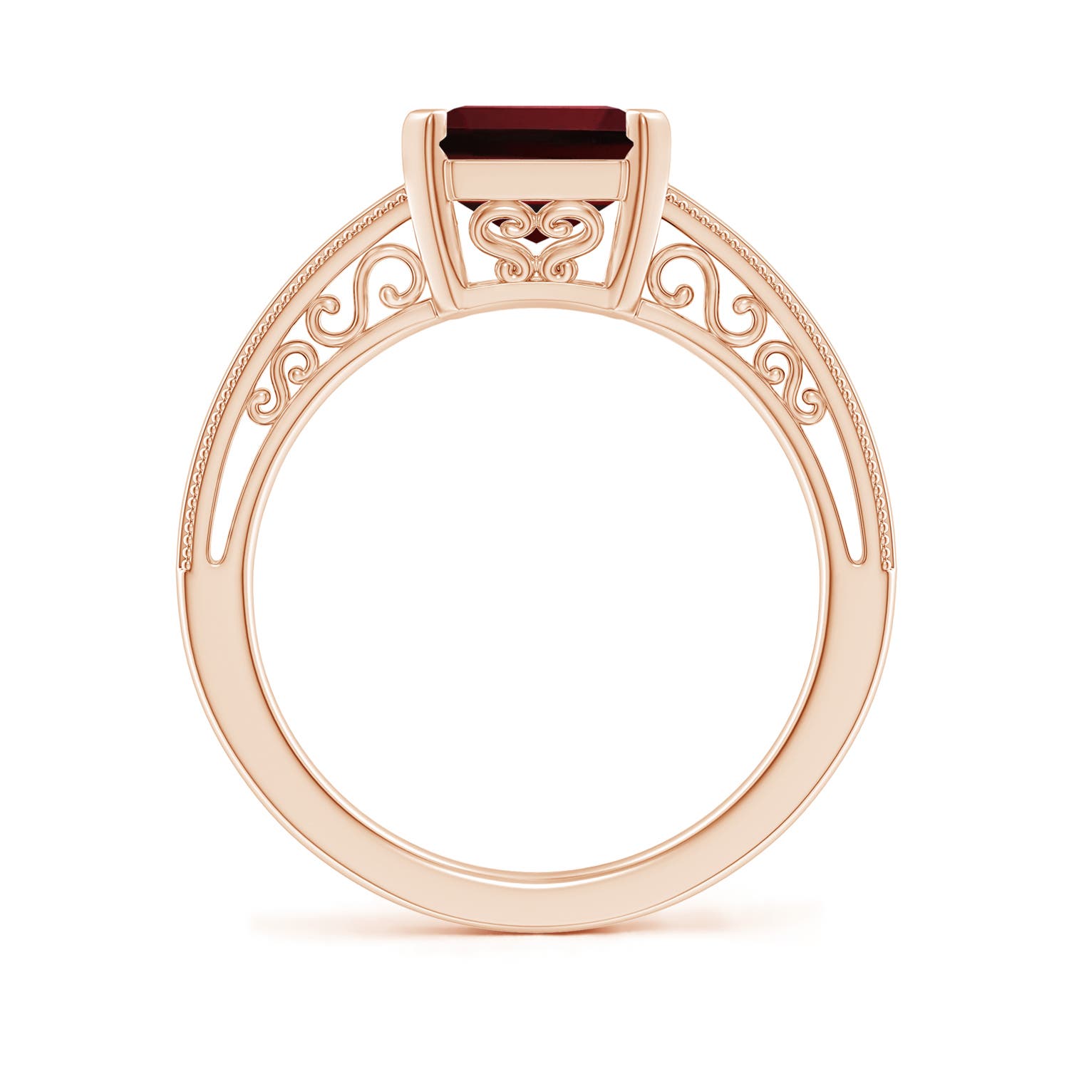 AAAA - Garnet / 4 CT / 14 KT Rose Gold