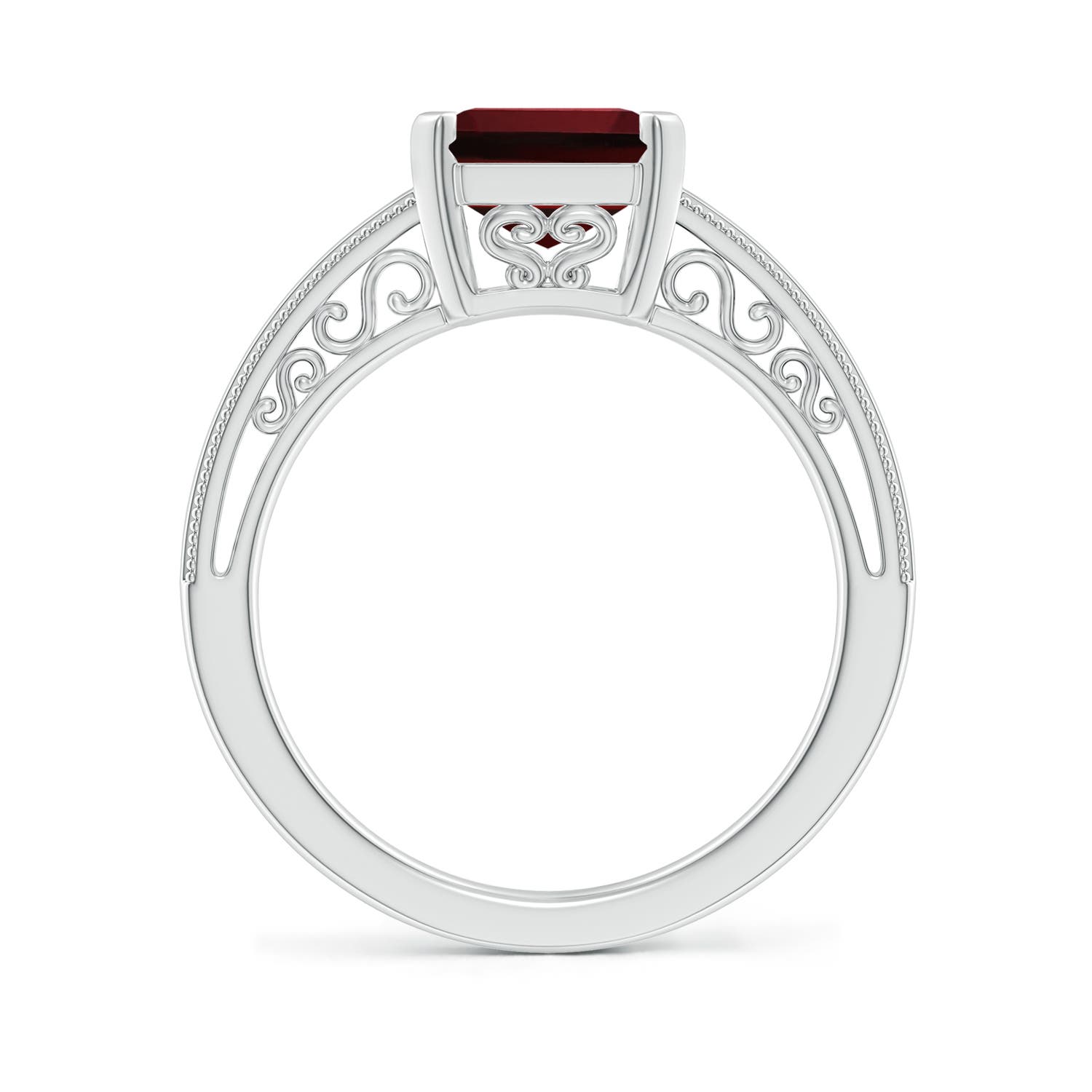 AAAA - Garnet / 4 CT / 14 KT White Gold