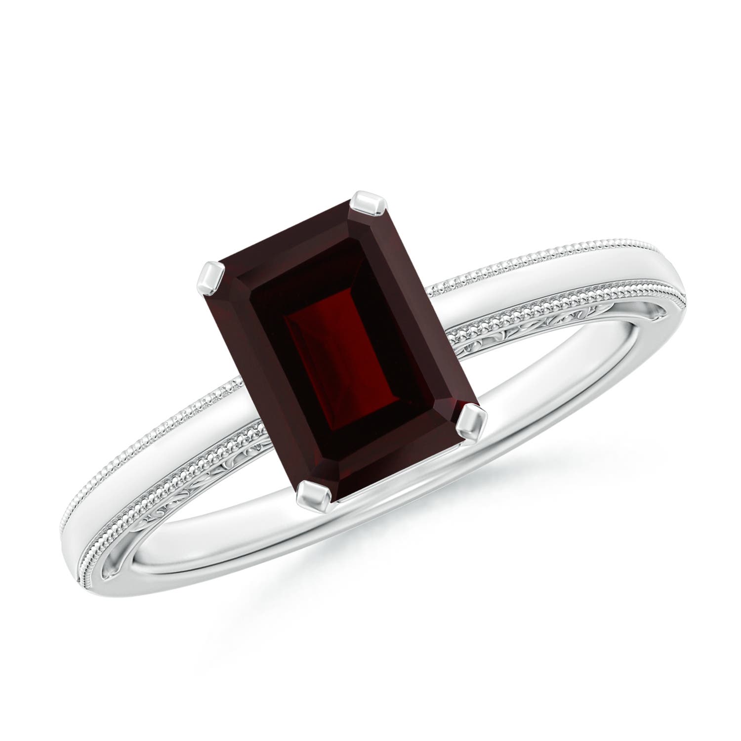 A - Garnet / 1.8 CT / 14 KT White Gold