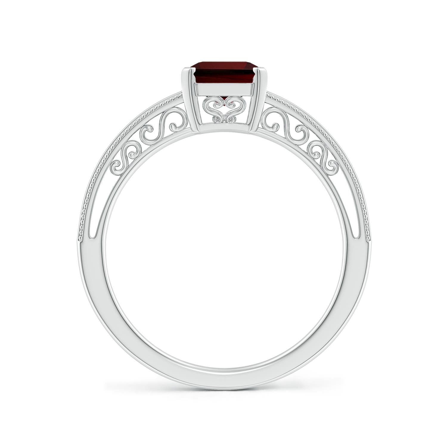 AA - Garnet / 1.8 CT / 14 KT White Gold