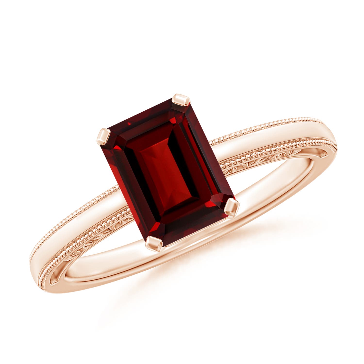 AAAA - Garnet / 1.8 CT / 14 KT Rose Gold