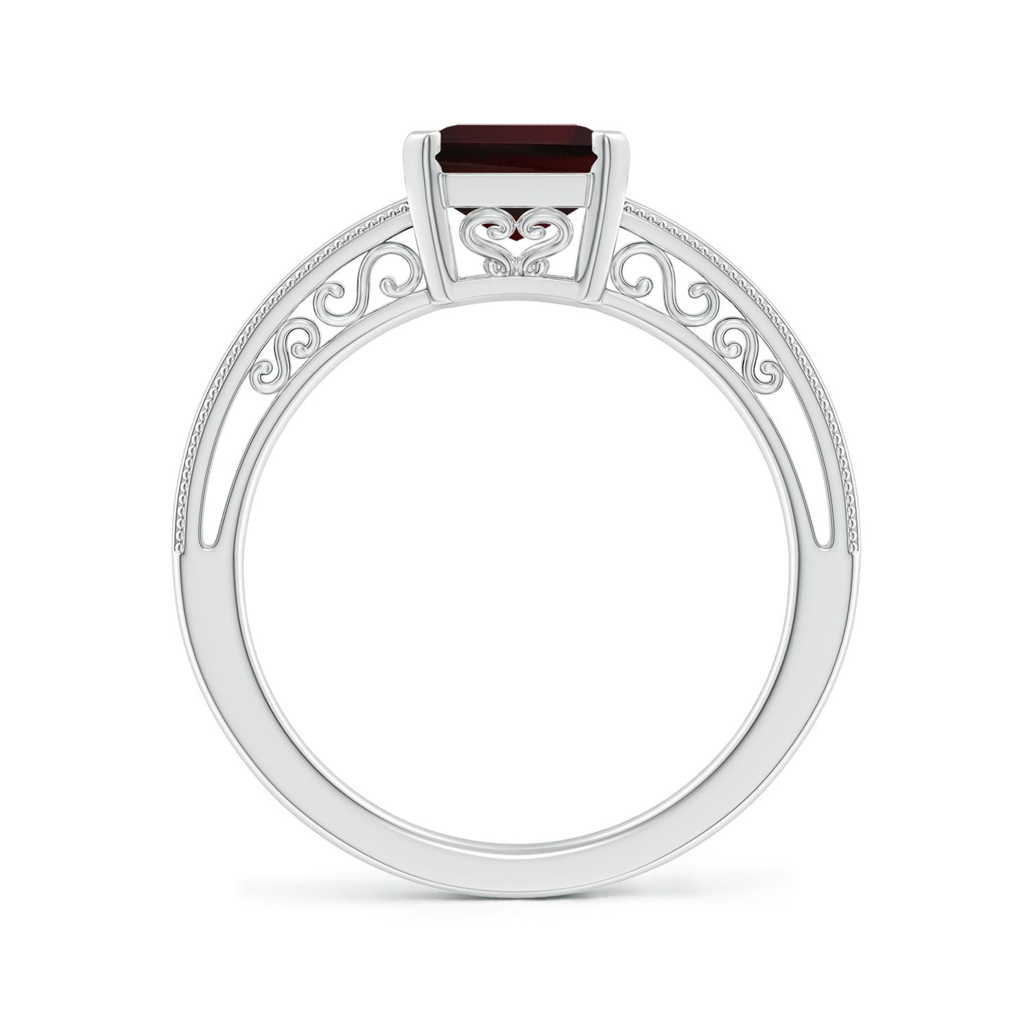 A - Garnet / 2.8 CT / 14 KT White Gold