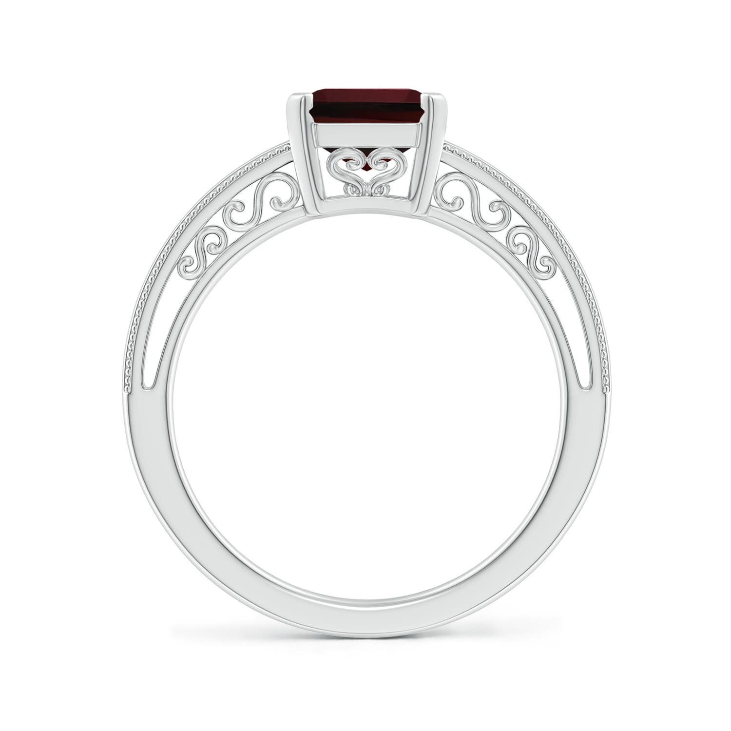 AAA - Garnet / 2.8 CT / 14 KT White Gold