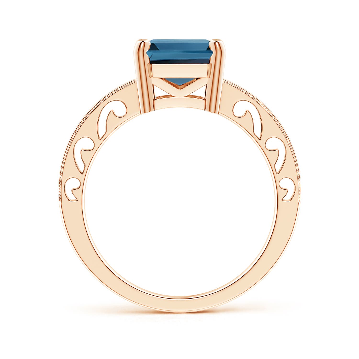 AA - London Blue Topaz / 4 CT / 14 KT Rose Gold