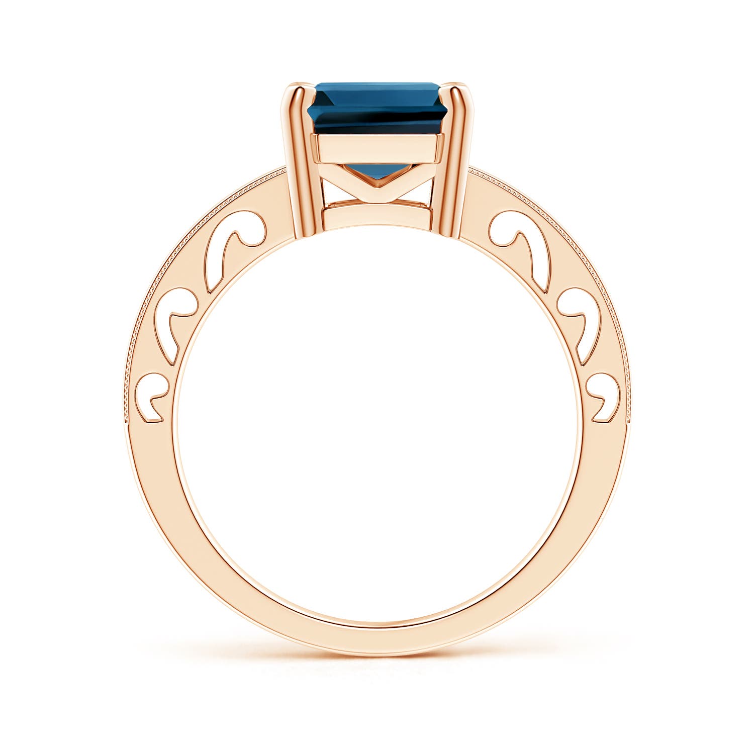 AAA - London Blue Topaz / 4 CT / 14 KT Rose Gold