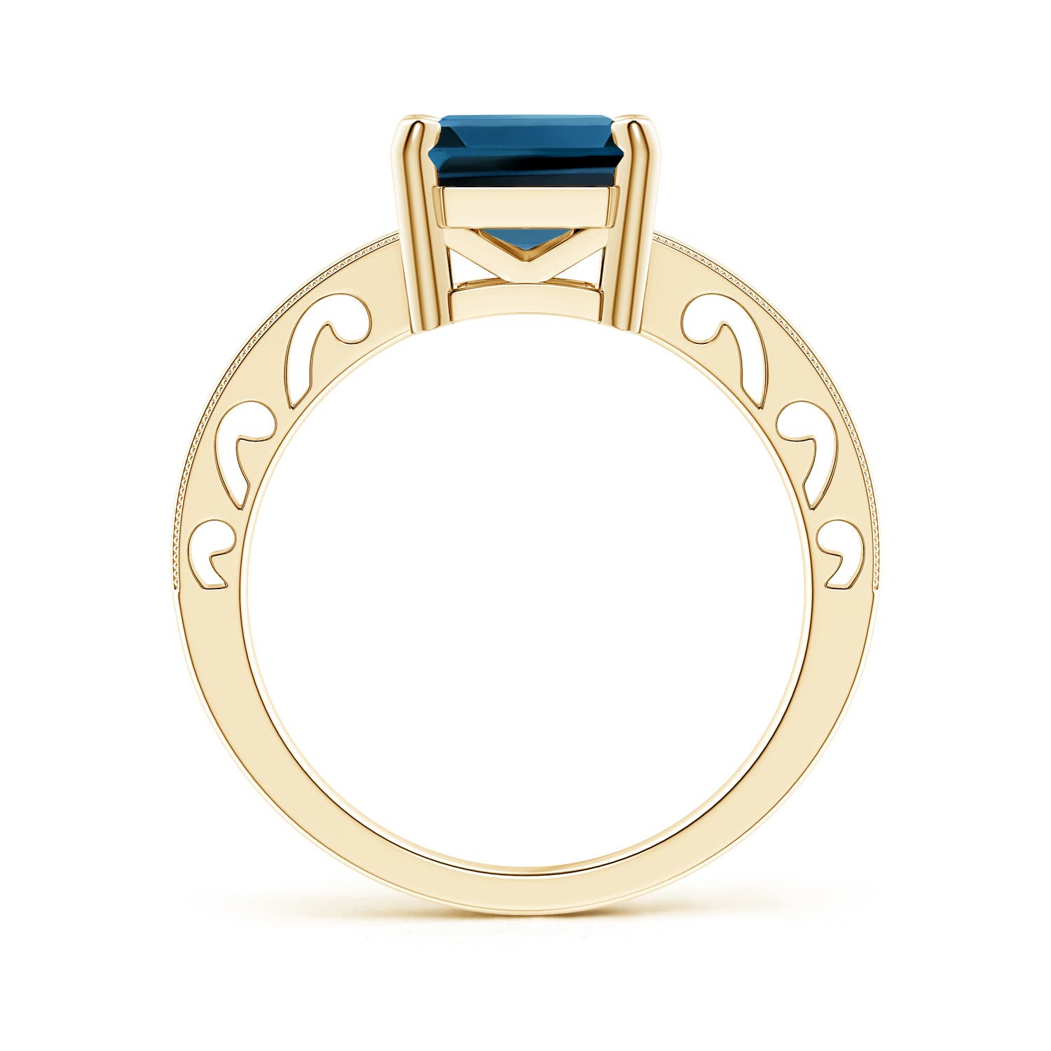 AAA - London Blue Topaz / 4 CT / 14 KT Yellow Gold