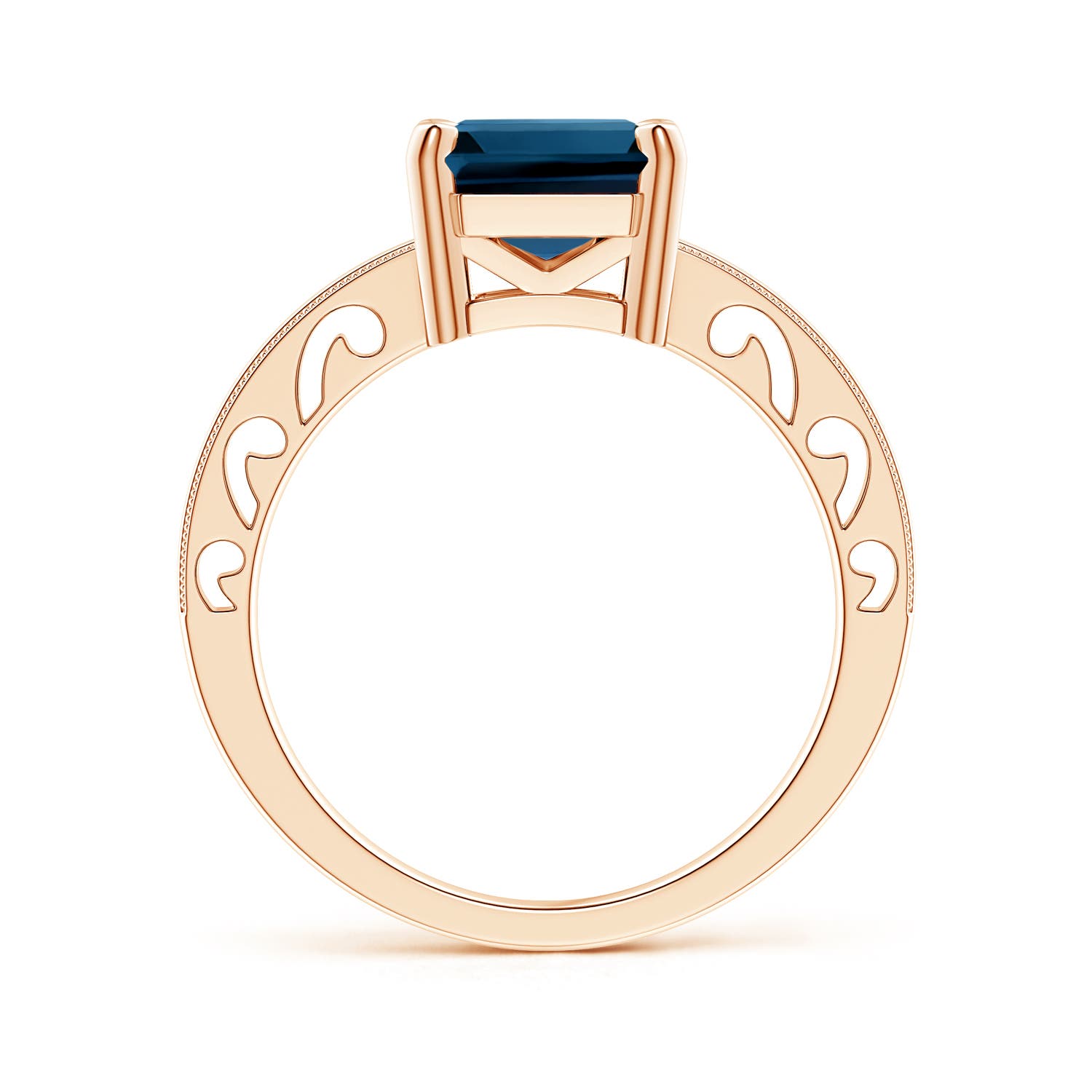 AAAA - London Blue Topaz / 4 CT / 14 KT Rose Gold