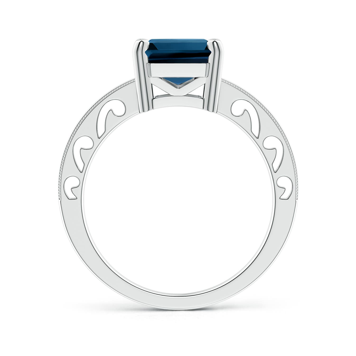 AAAA - London Blue Topaz / 4 CT / 14 KT White Gold