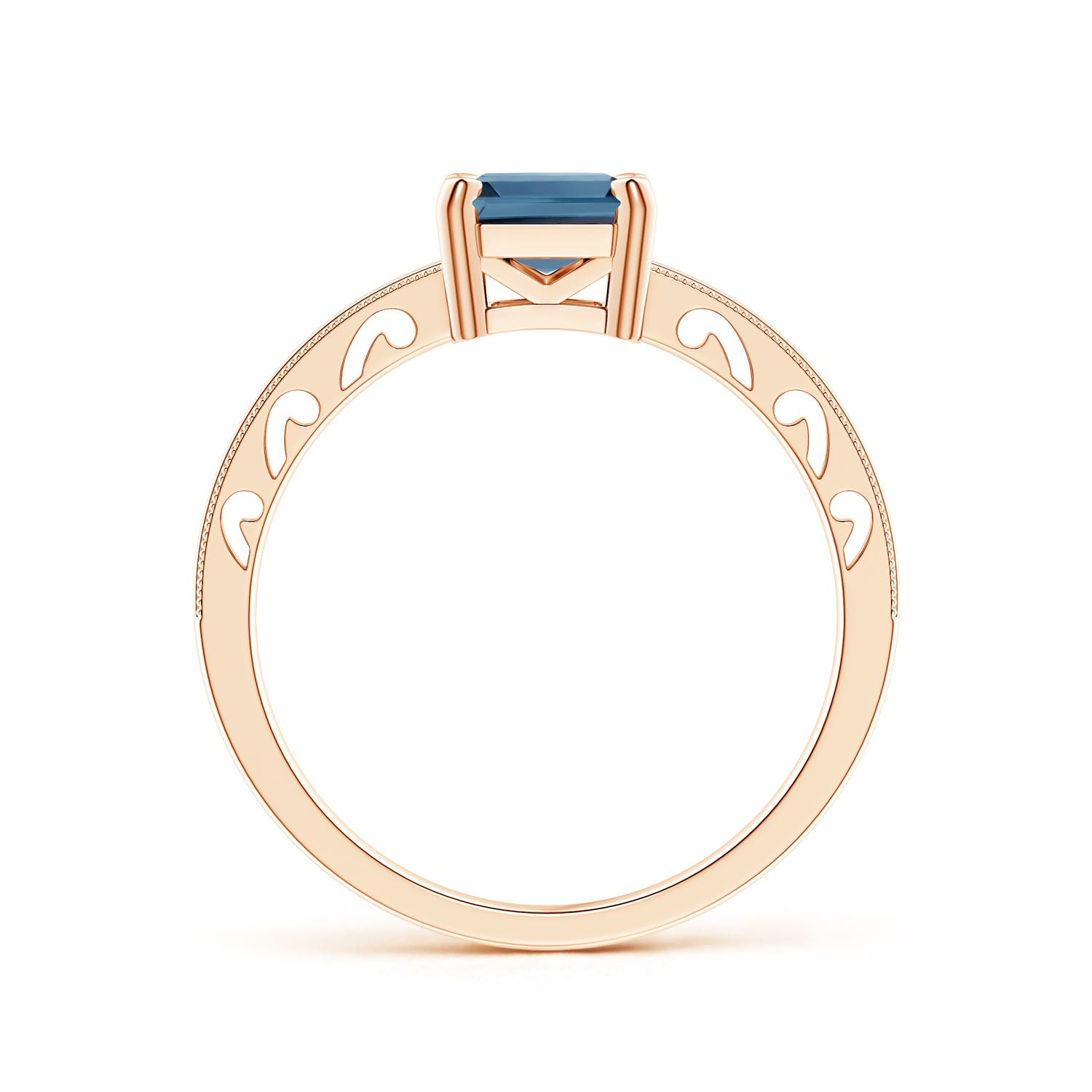 A - London Blue Topaz / 1.95 CT / 14 KT Rose Gold