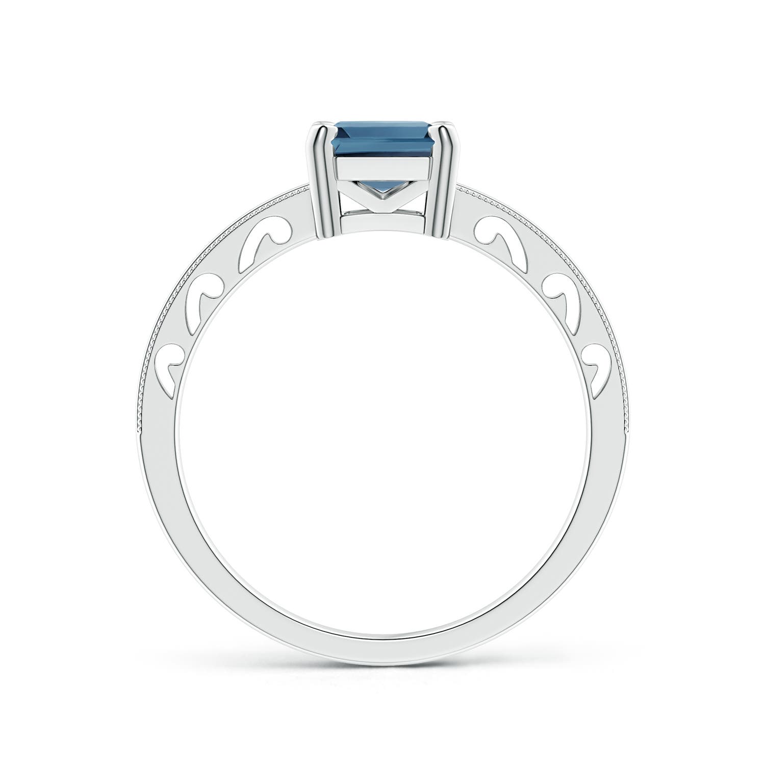 A - London Blue Topaz / 1.95 CT / 14 KT White Gold