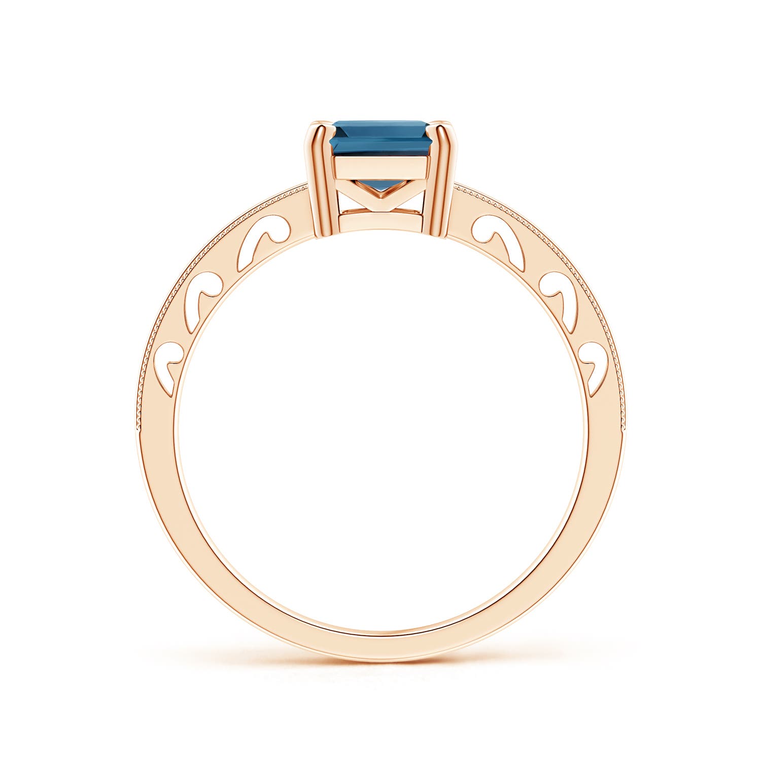 AA - London Blue Topaz / 1.95 CT / 14 KT Rose Gold