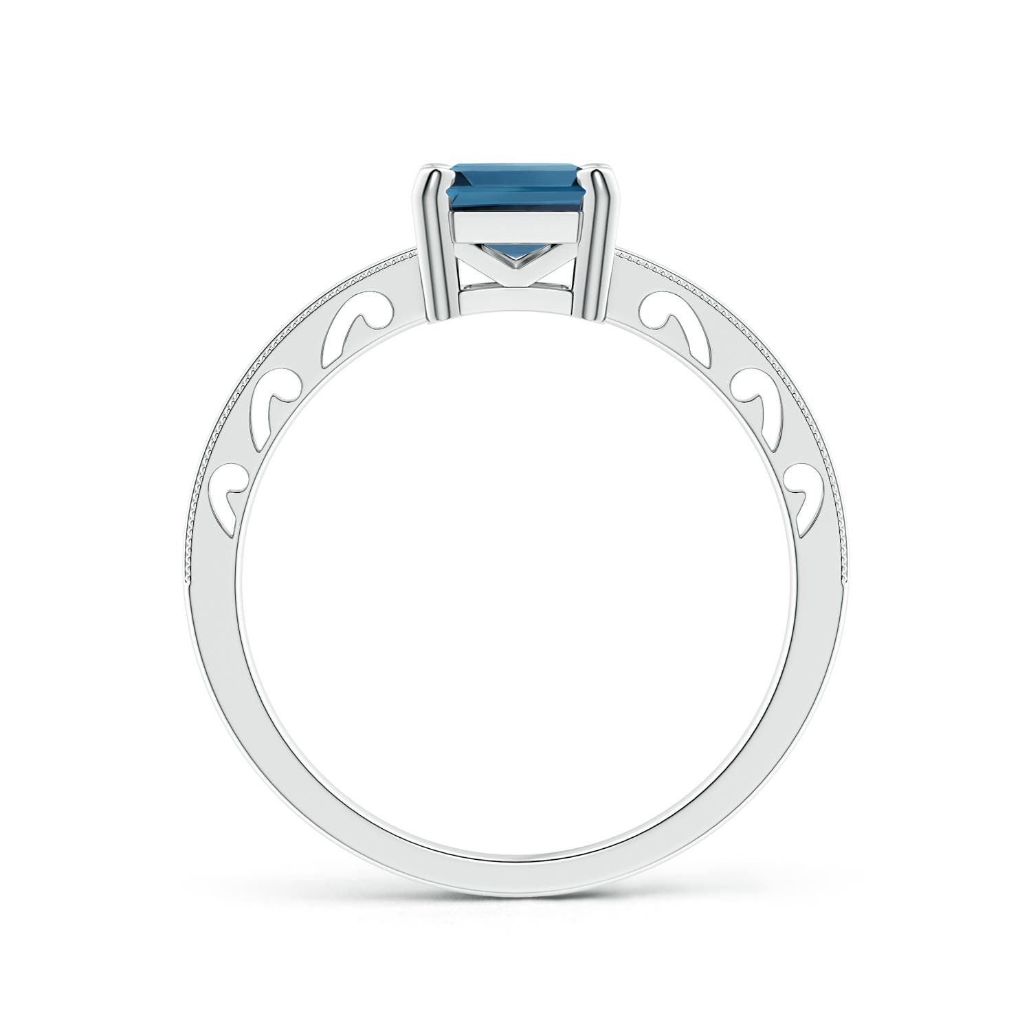 AA - London Blue Topaz / 1.95 CT / 14 KT White Gold