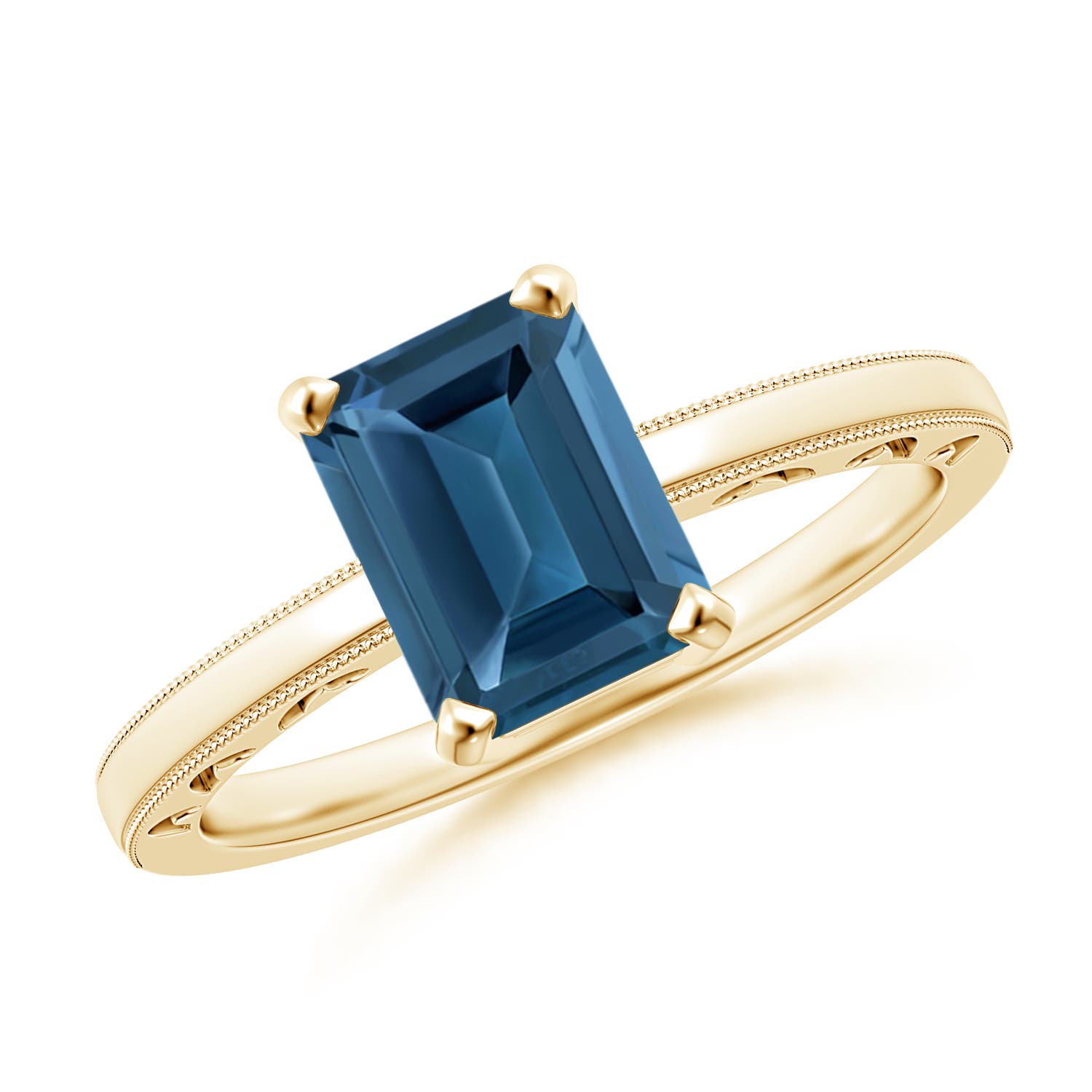 AA - London Blue Topaz / 1.95 CT / 14 KT Yellow Gold