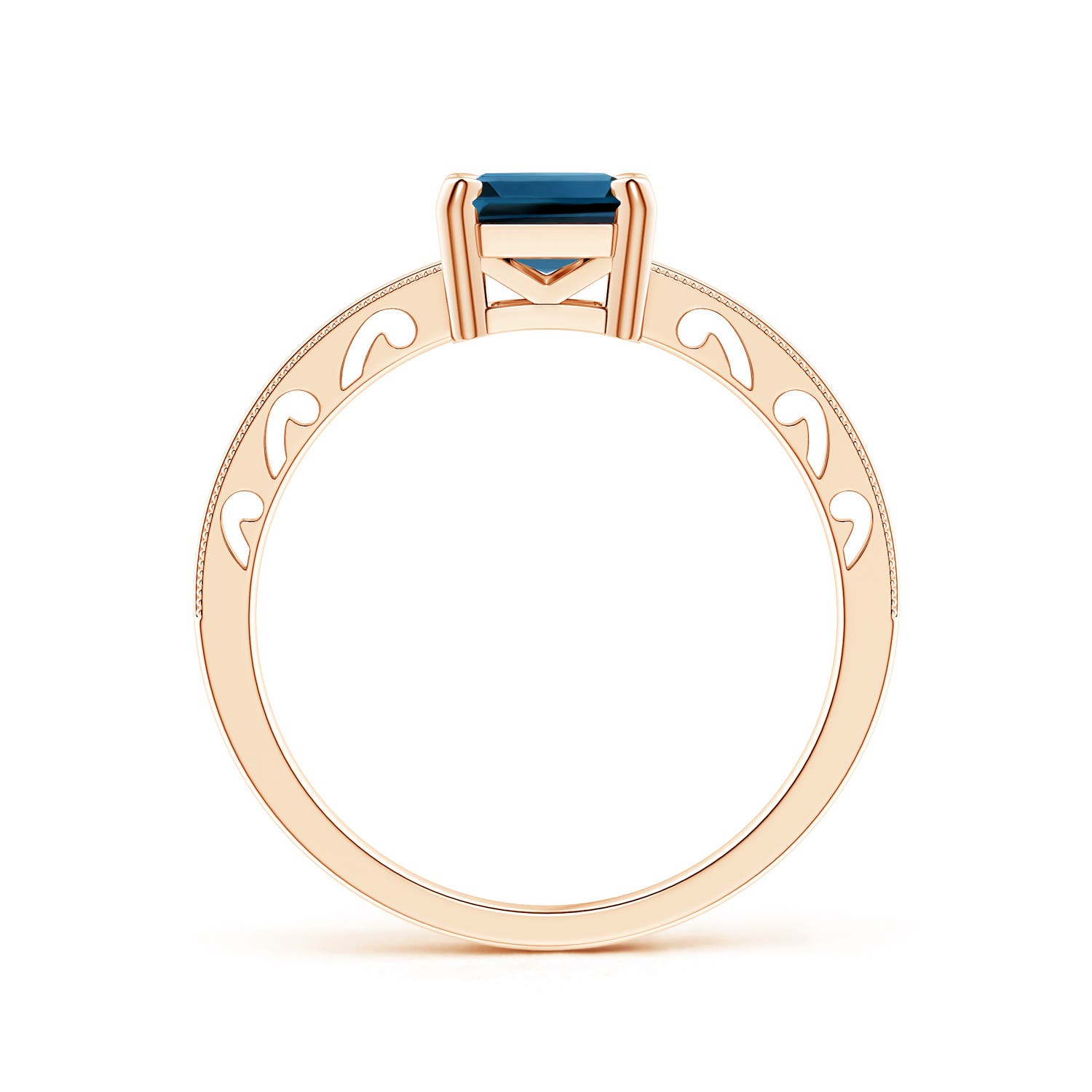 AAA - London Blue Topaz / 1.95 CT / 14 KT Rose Gold