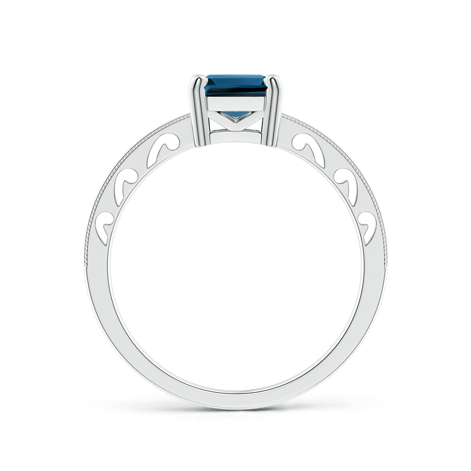 AAA - London Blue Topaz / 1.95 CT / 14 KT White Gold