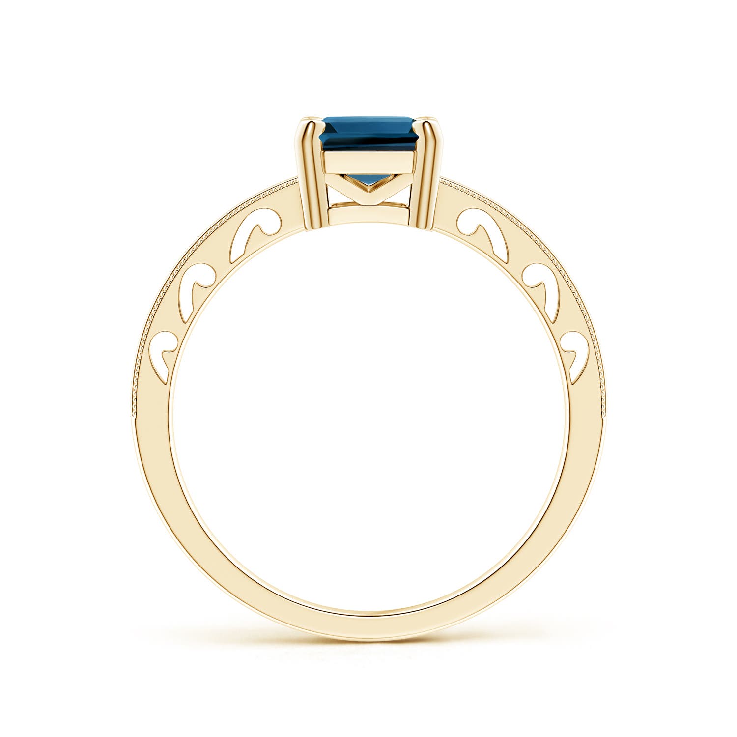 AAA - London Blue Topaz / 1.95 CT / 14 KT Yellow Gold