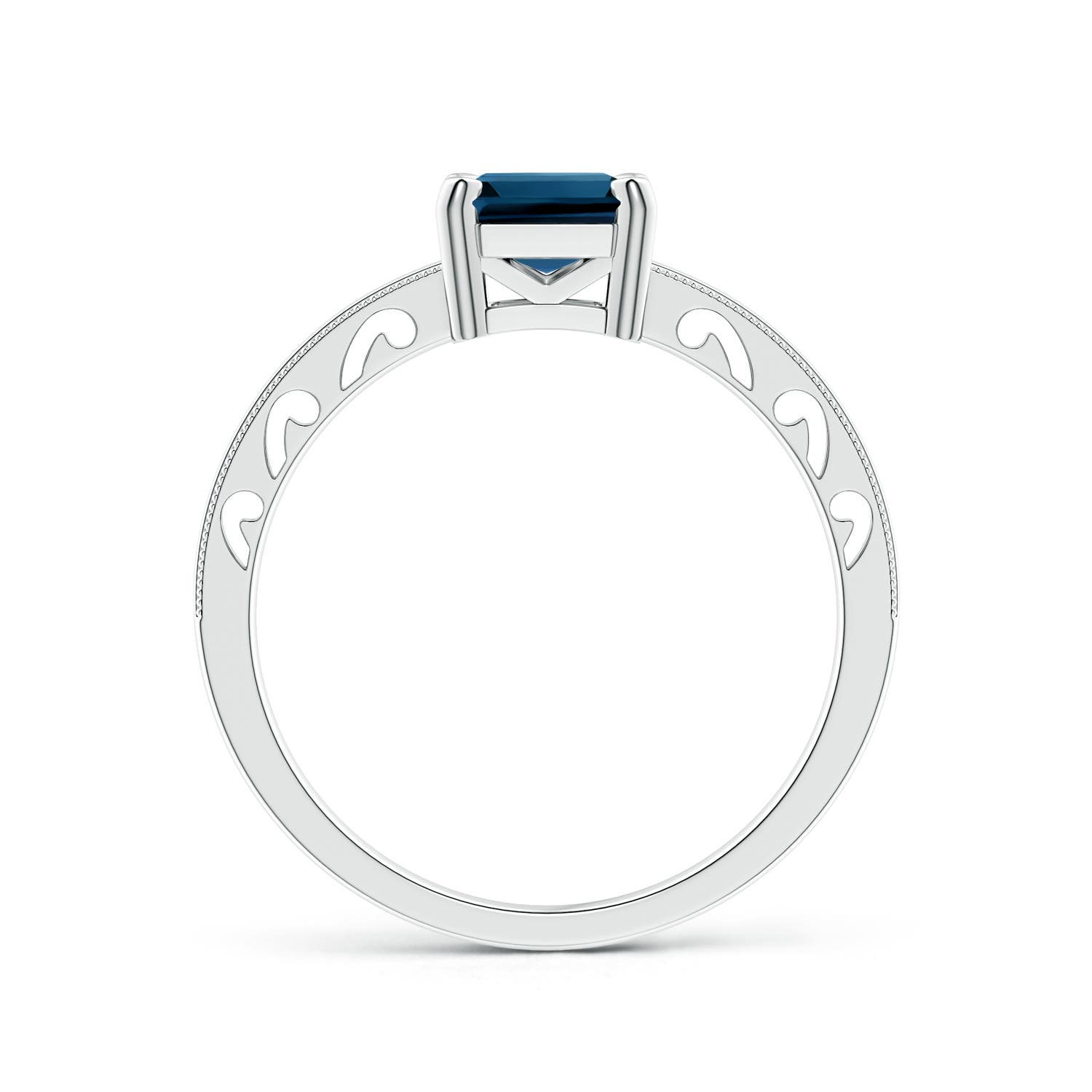 AAAA - London Blue Topaz / 1.95 CT / 14 KT White Gold