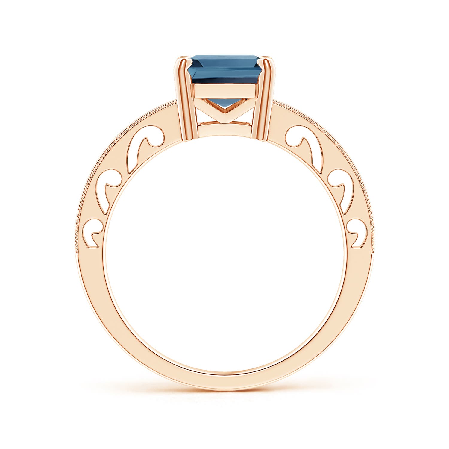 A - London Blue Topaz / 2.75 CT / 14 KT Rose Gold