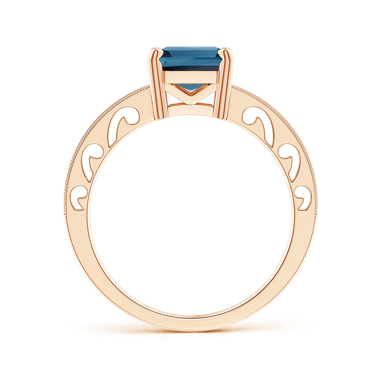 AA - London Blue Topaz / 2.75 CT / 14 KT Rose Gold