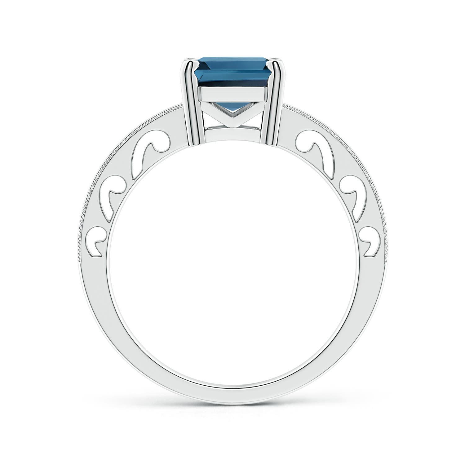 AA - London Blue Topaz / 2.75 CT / 14 KT White Gold