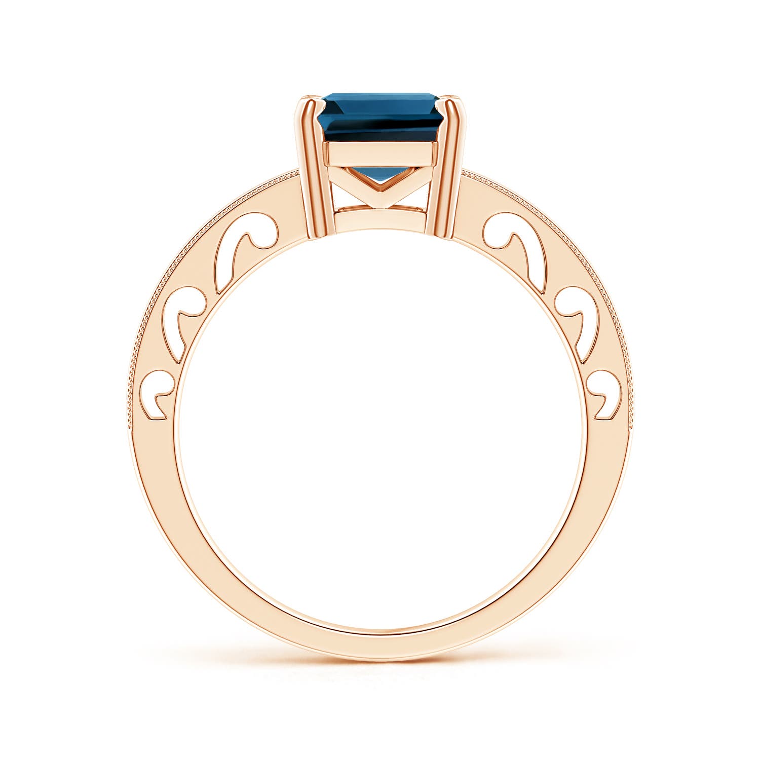 AAA - London Blue Topaz / 2.75 CT / 14 KT Rose Gold