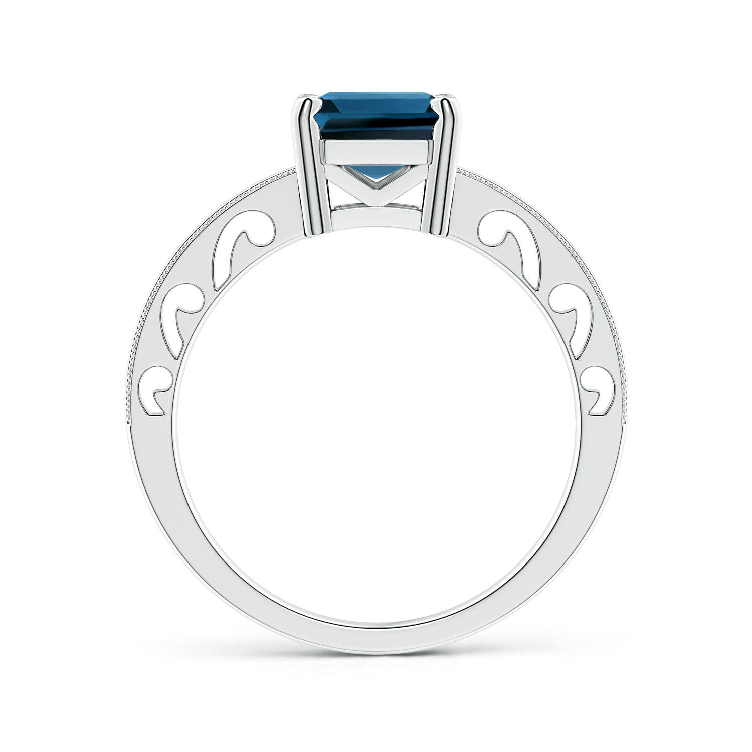 AAA - London Blue Topaz / 2.75 CT / 14 KT White Gold