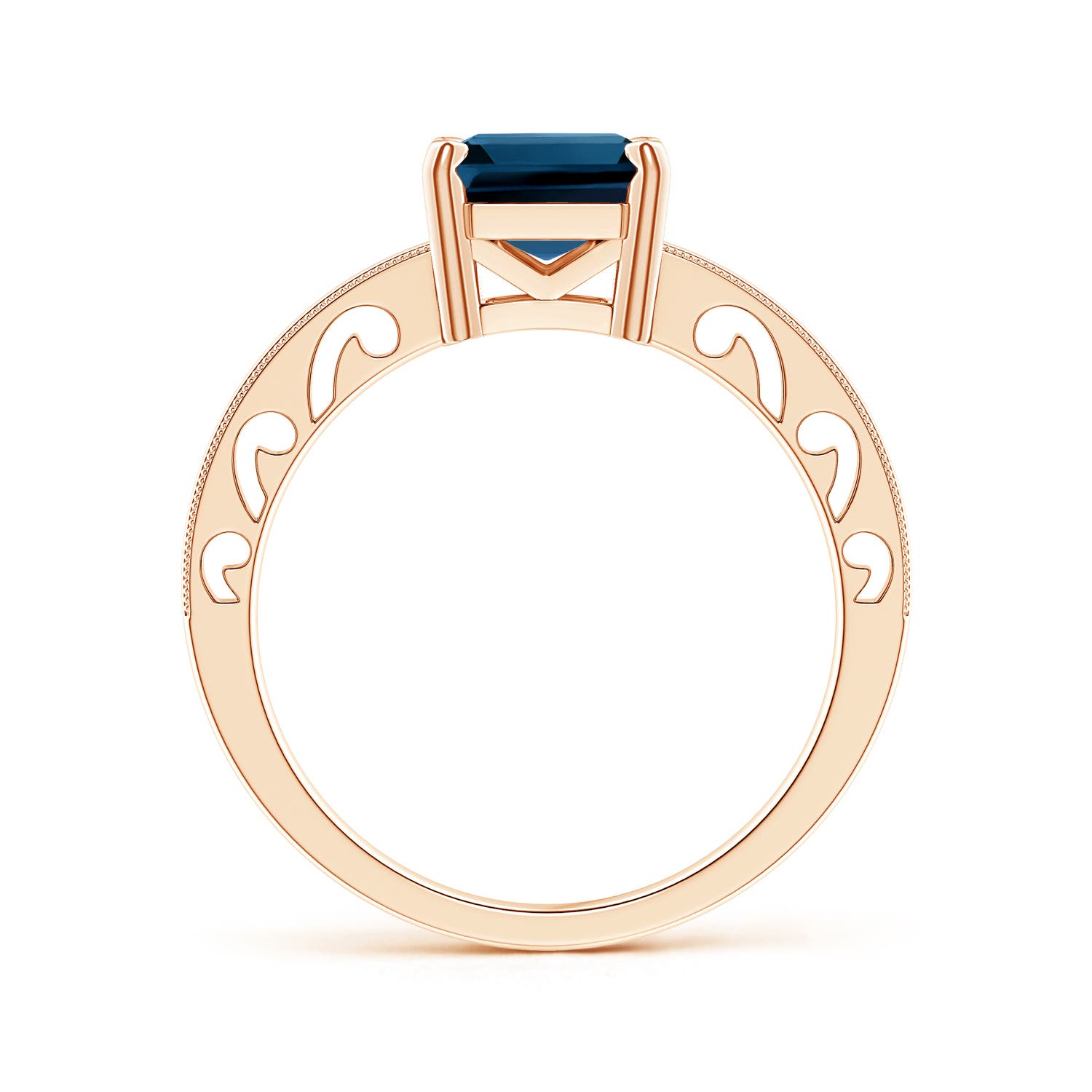 AAAA - London Blue Topaz / 2.75 CT / 14 KT Rose Gold