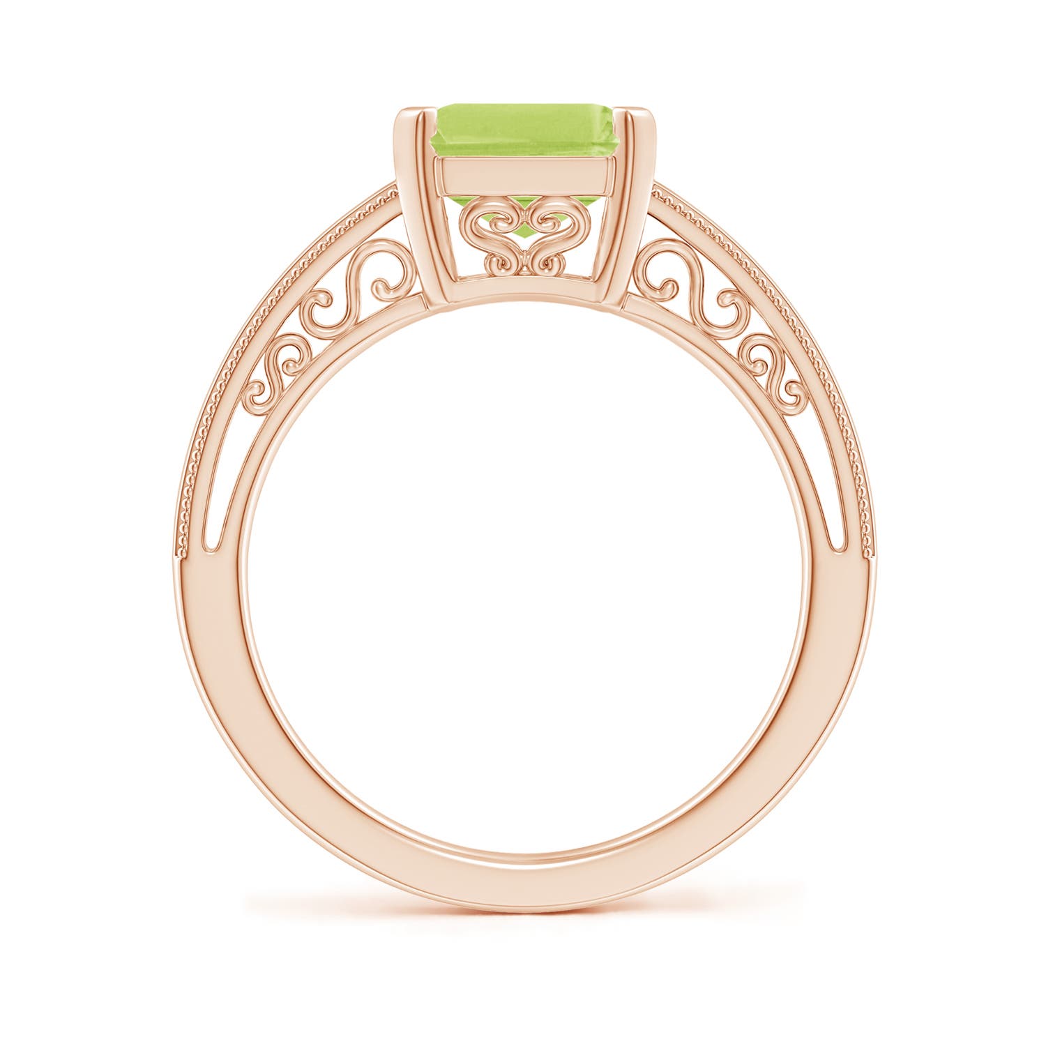 A - Peridot / 3.3 CT / 14 KT Rose Gold