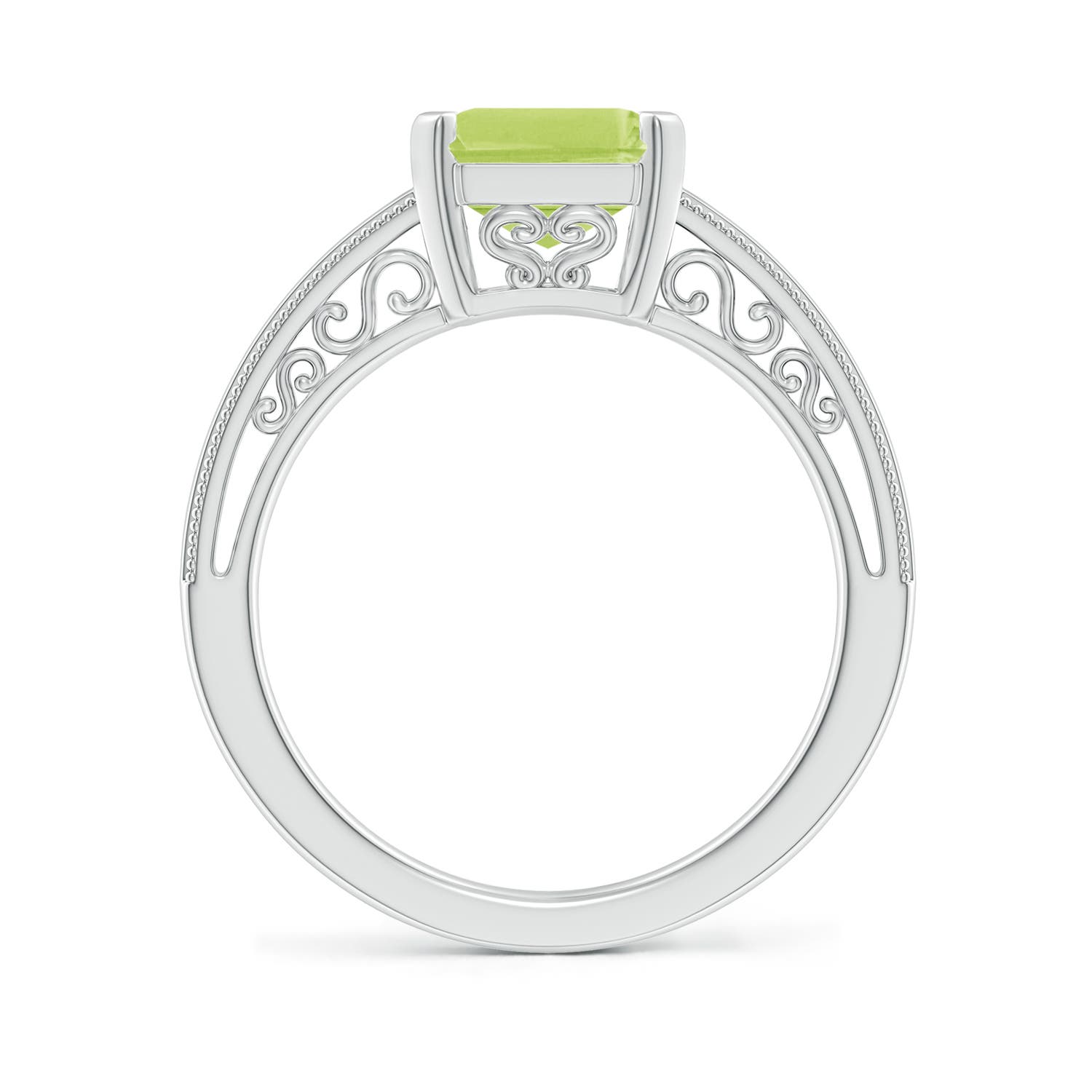 A - Peridot / 3.3 CT / 14 KT White Gold