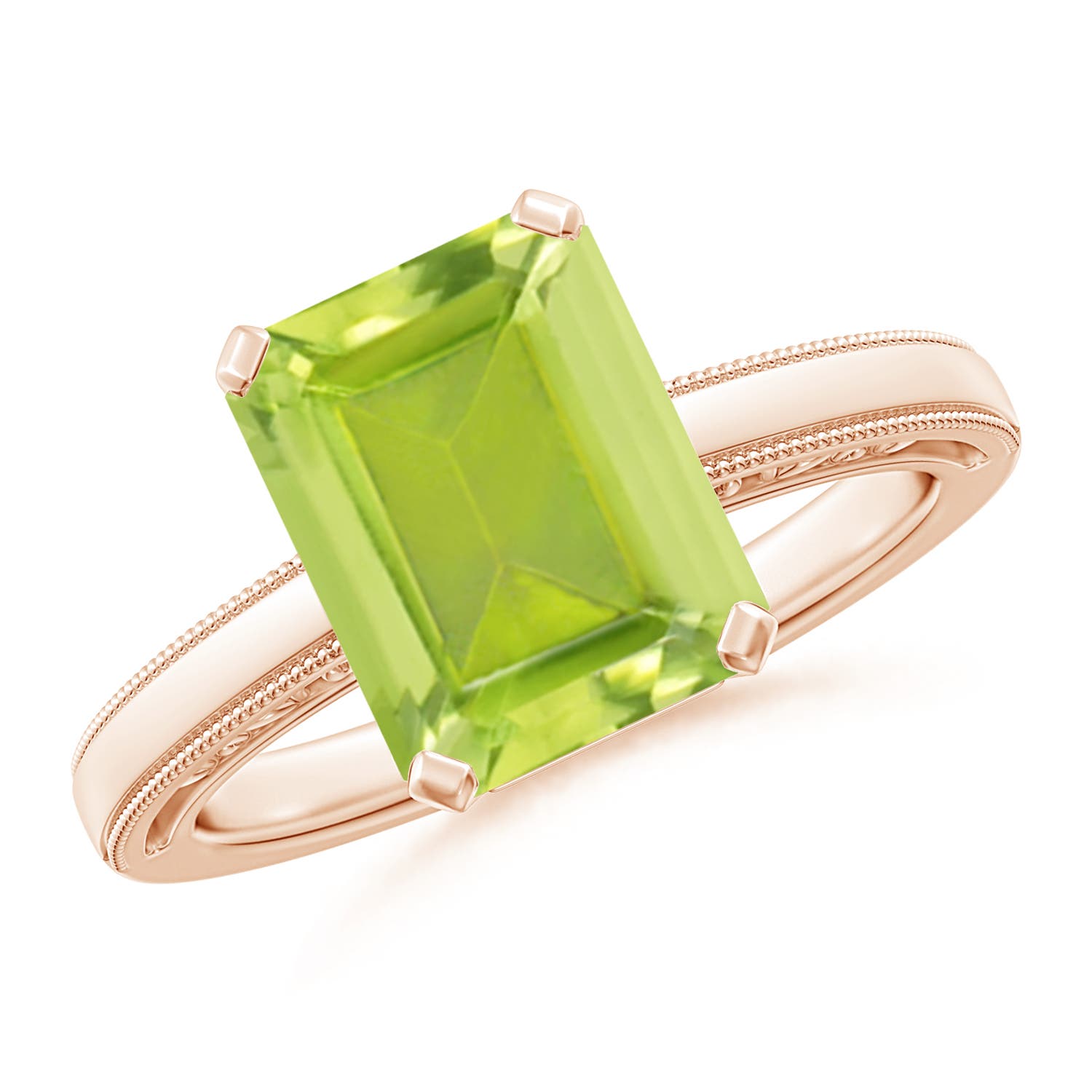 AA - Peridot / 3.3 CT / 14 KT Rose Gold