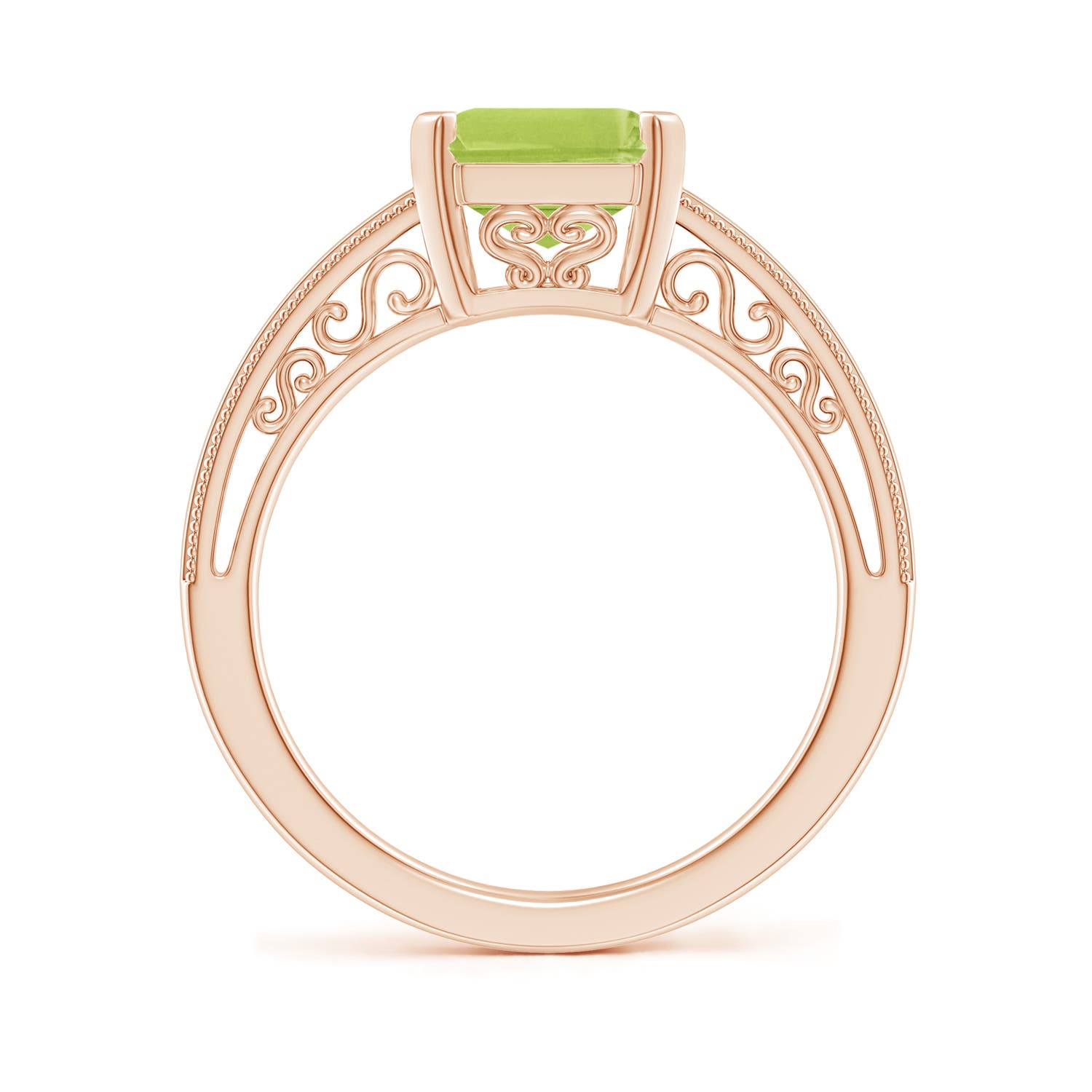 AA - Peridot / 3.3 CT / 14 KT Rose Gold