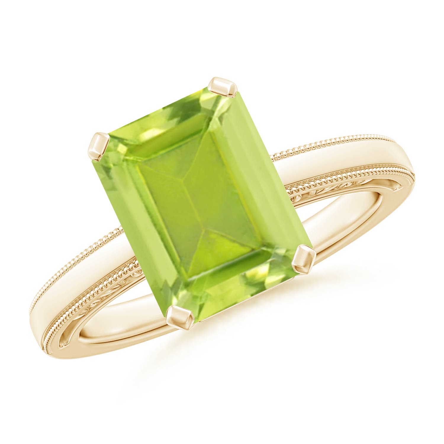 AA - Peridot / 3.3 CT / 14 KT Yellow Gold