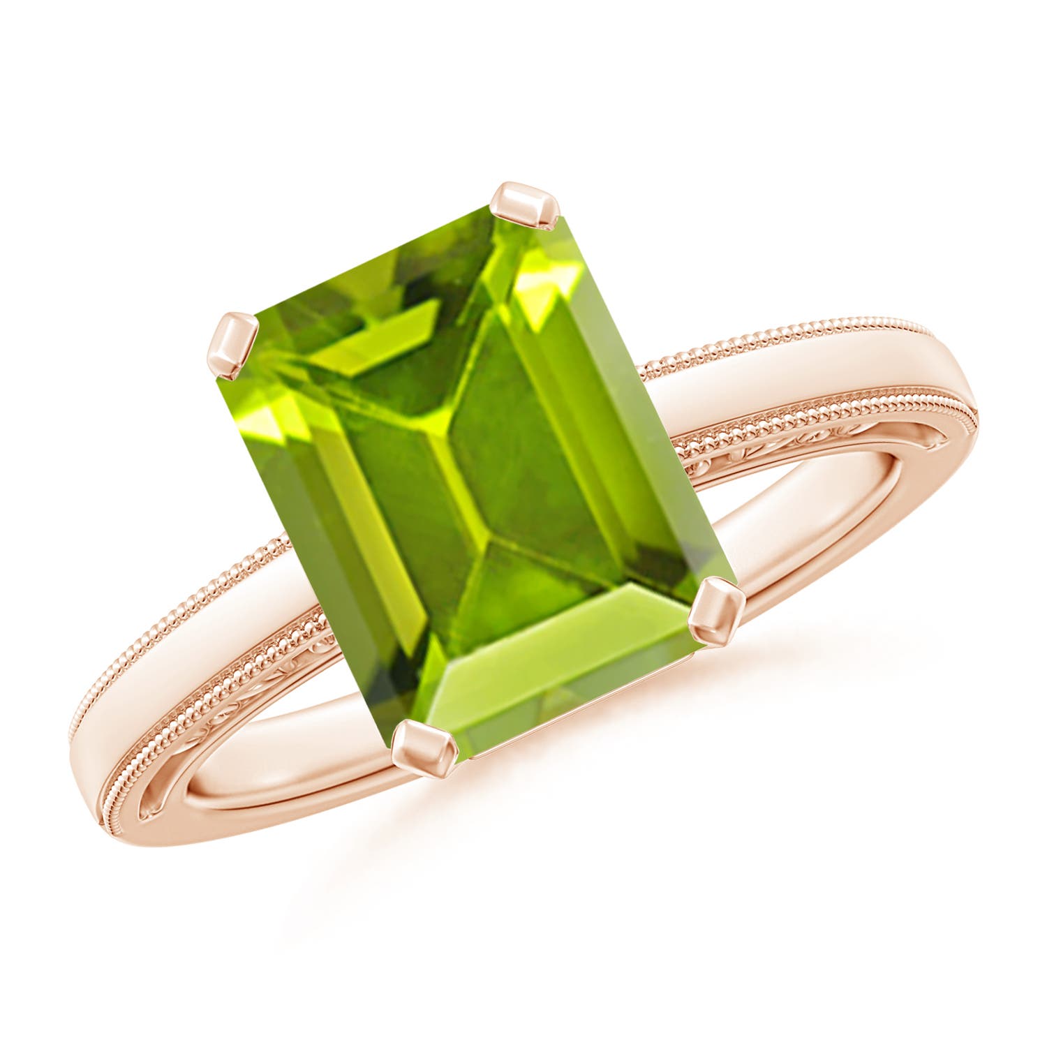 AAA - Peridot / 3.3 CT / 14 KT Rose Gold