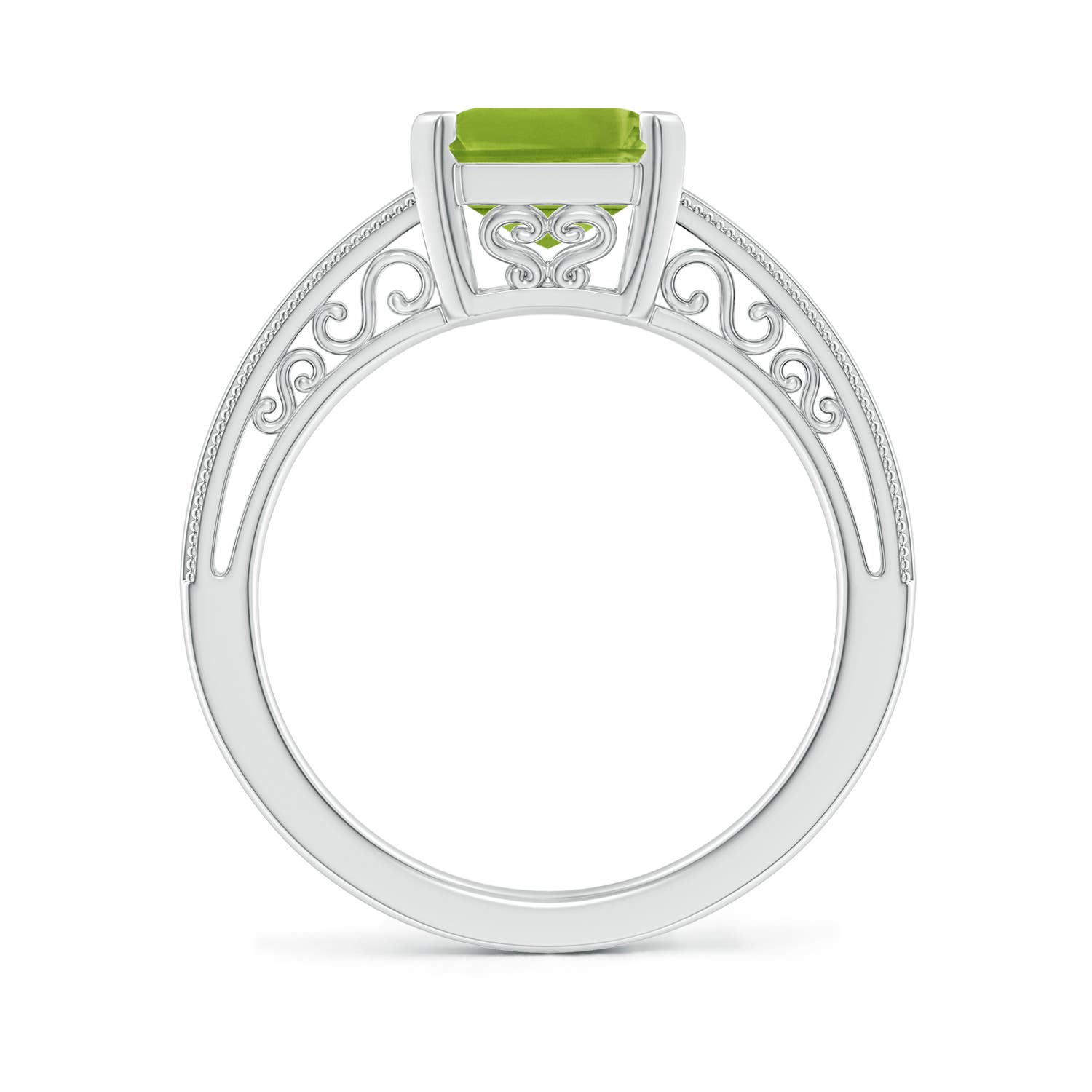 AAA - Peridot / 3.3 CT / 14 KT White Gold