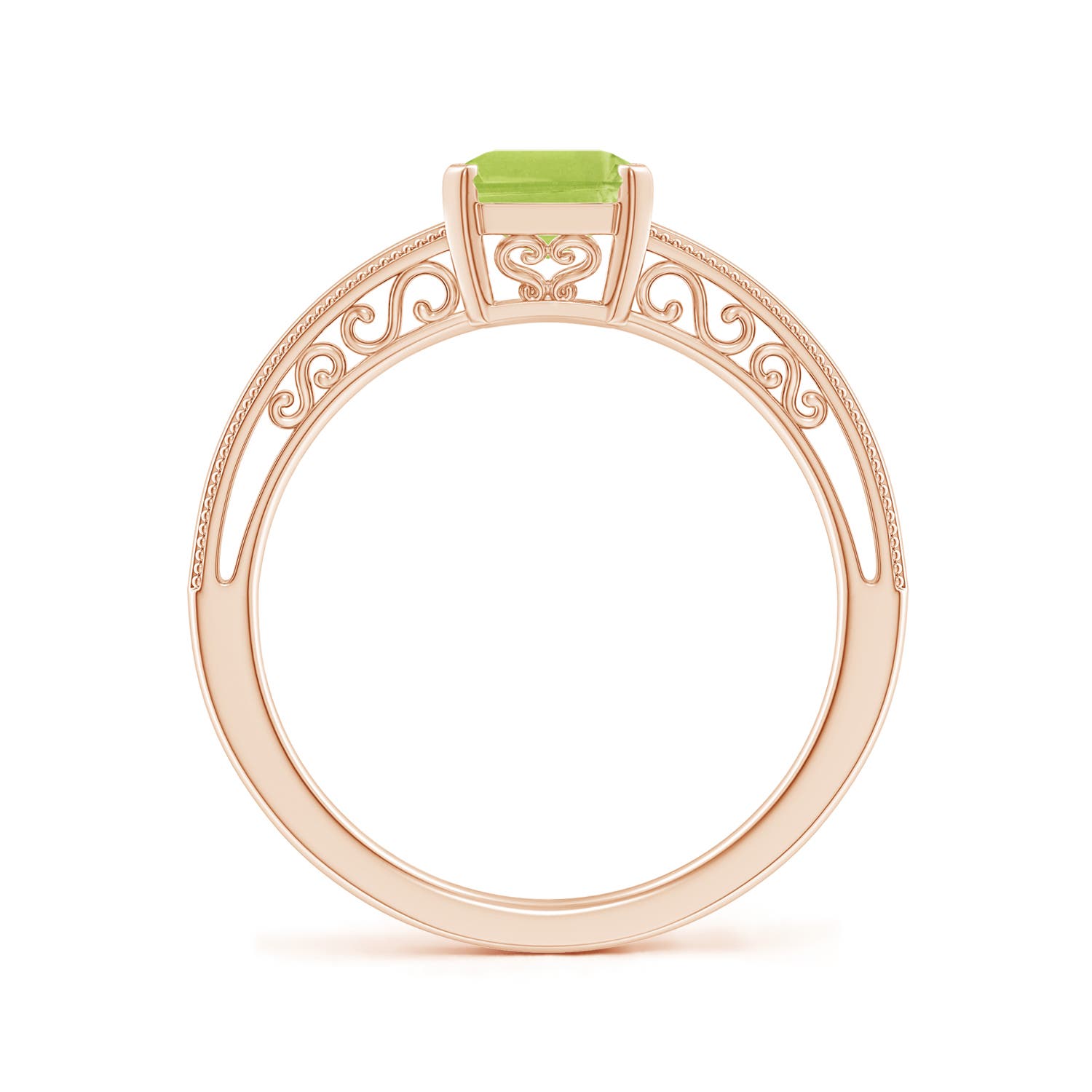 AA - Peridot / 1.6 CT / 14 KT Rose Gold