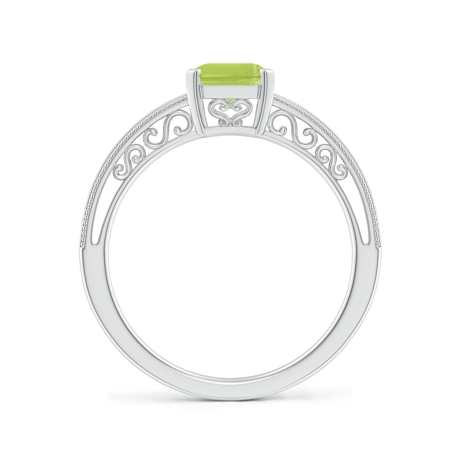 AA - Peridot / 1.6 CT / 14 KT White Gold