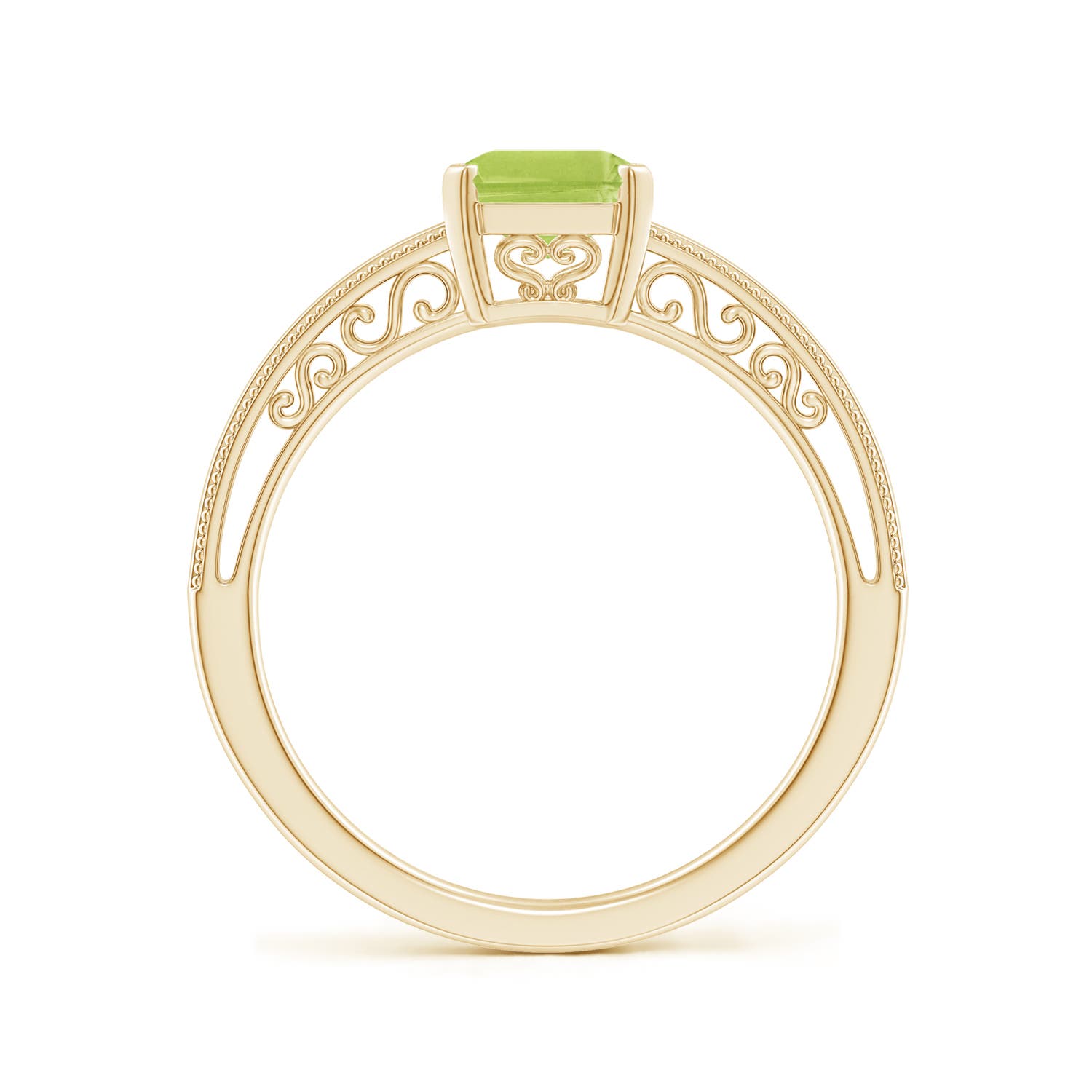 AA - Peridot / 1.6 CT / 14 KT Yellow Gold