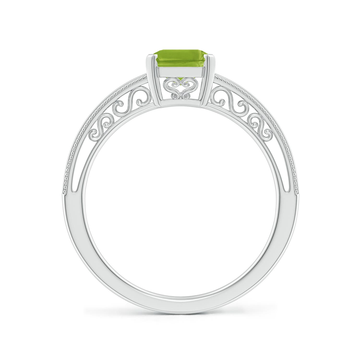 AAA - Peridot / 1.6 CT / 14 KT White Gold