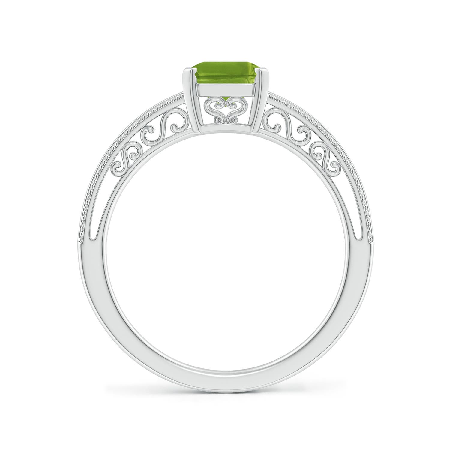 AAAA - Peridot / 1.6 CT / 14 KT White Gold