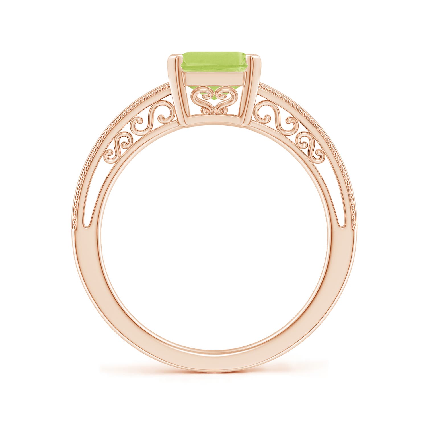 A - Peridot / 2.35 CT / 14 KT Rose Gold