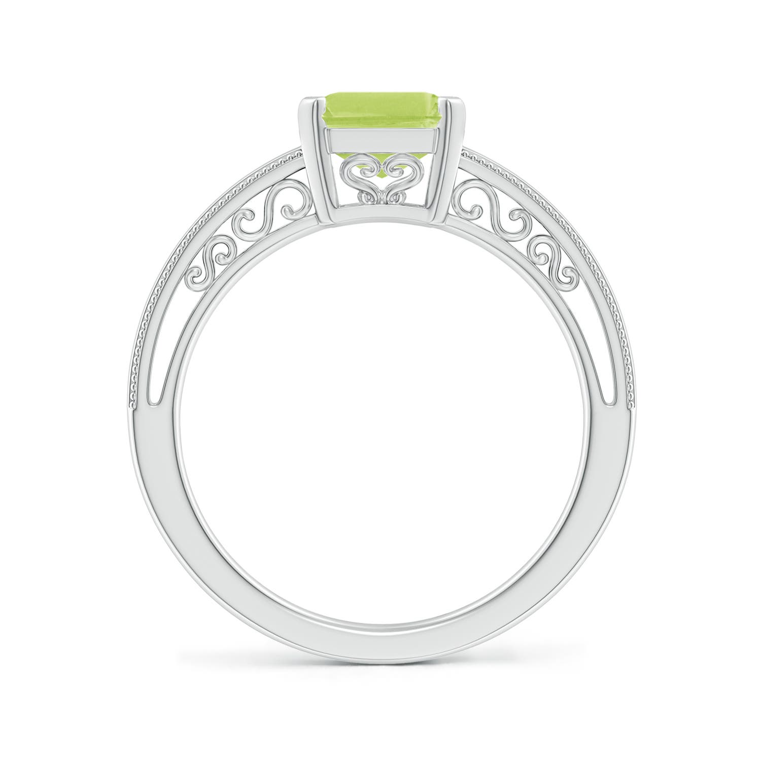 A - Peridot / 2.35 CT / 14 KT White Gold