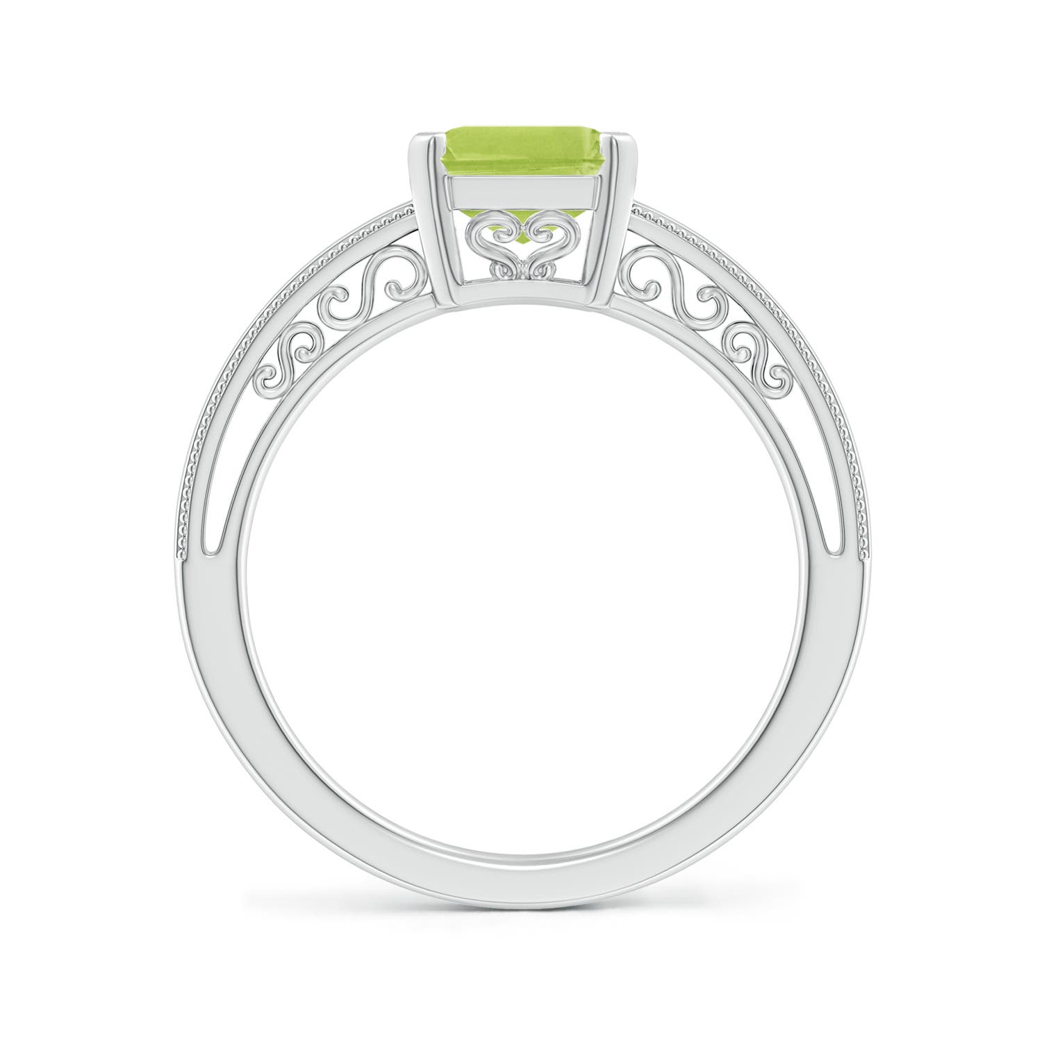 AA - Peridot / 2.35 CT / 14 KT White Gold