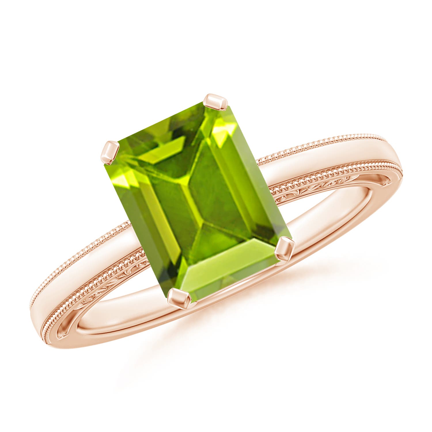 AAA - Peridot / 2.35 CT / 14 KT Rose Gold