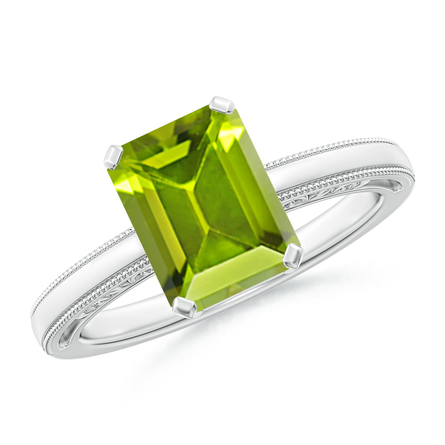 AAA - Peridot / 2.35 CT / 14 KT White Gold