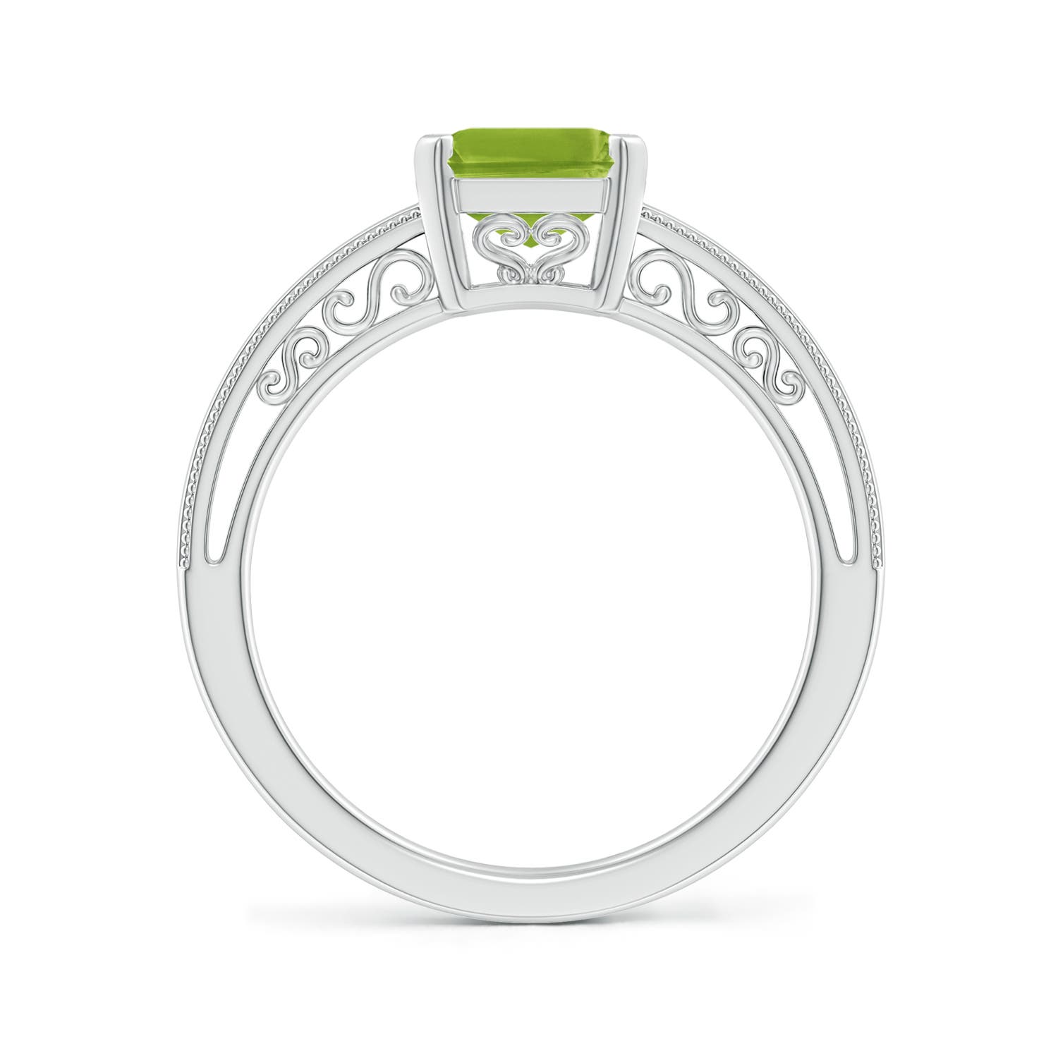 AAA - Peridot / 2.35 CT / 14 KT White Gold